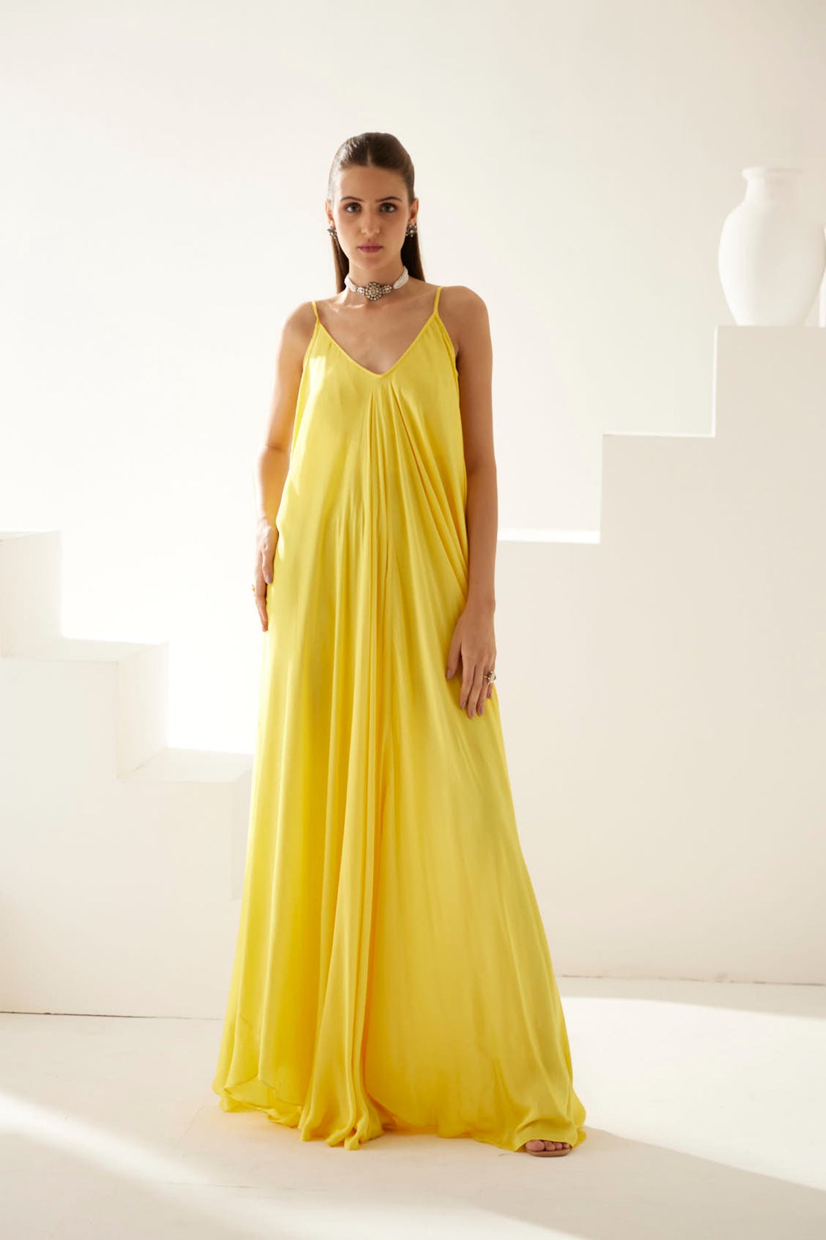 Yellow Strappy Maxi Dress