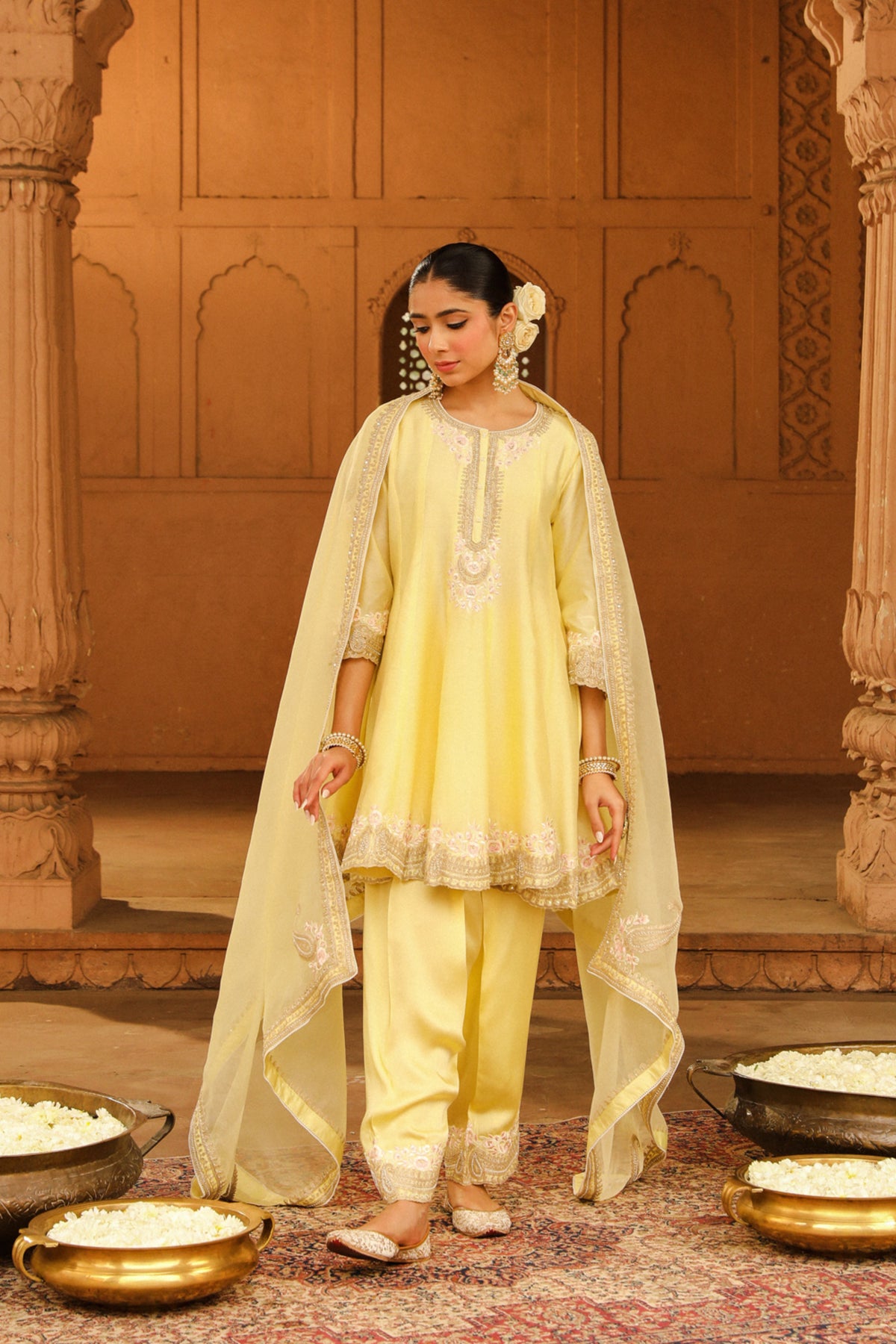 Lemon Yellow Faria Kurta Set