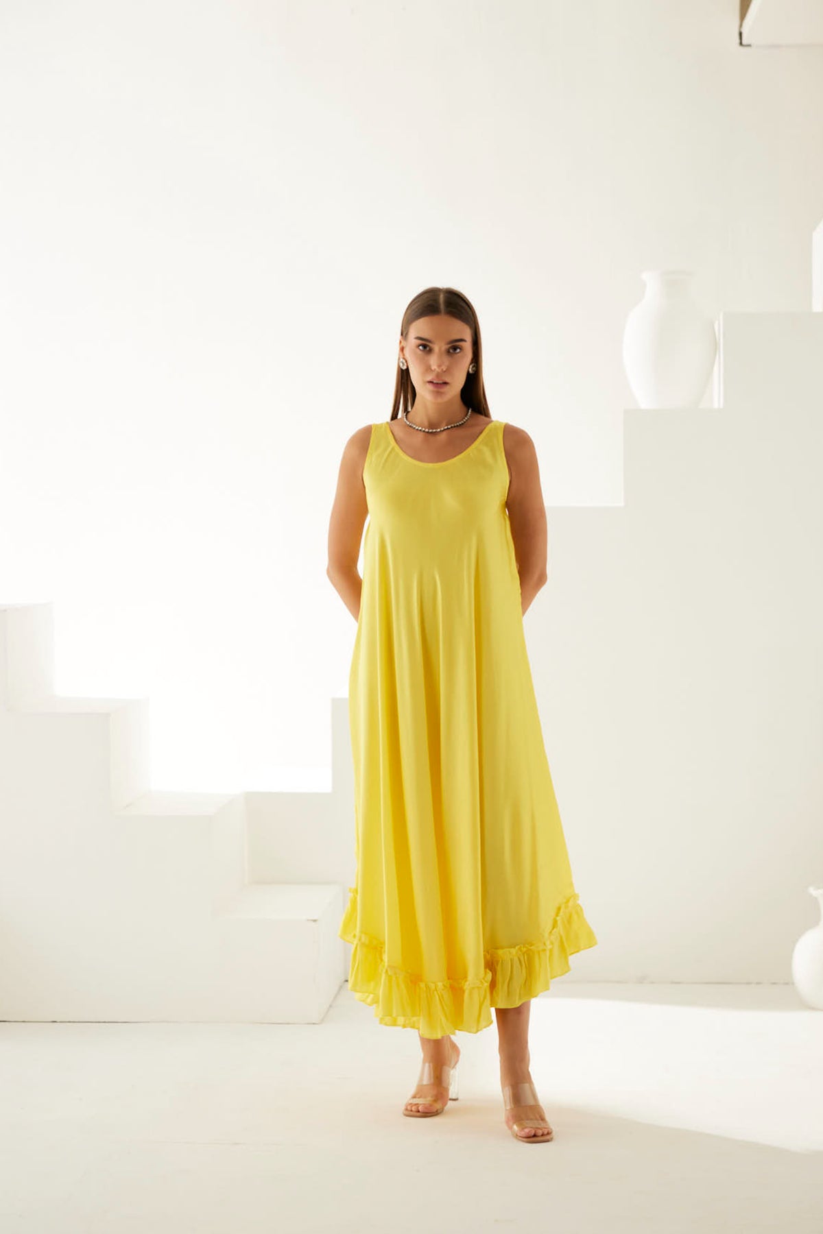 Yellow Midi Dress