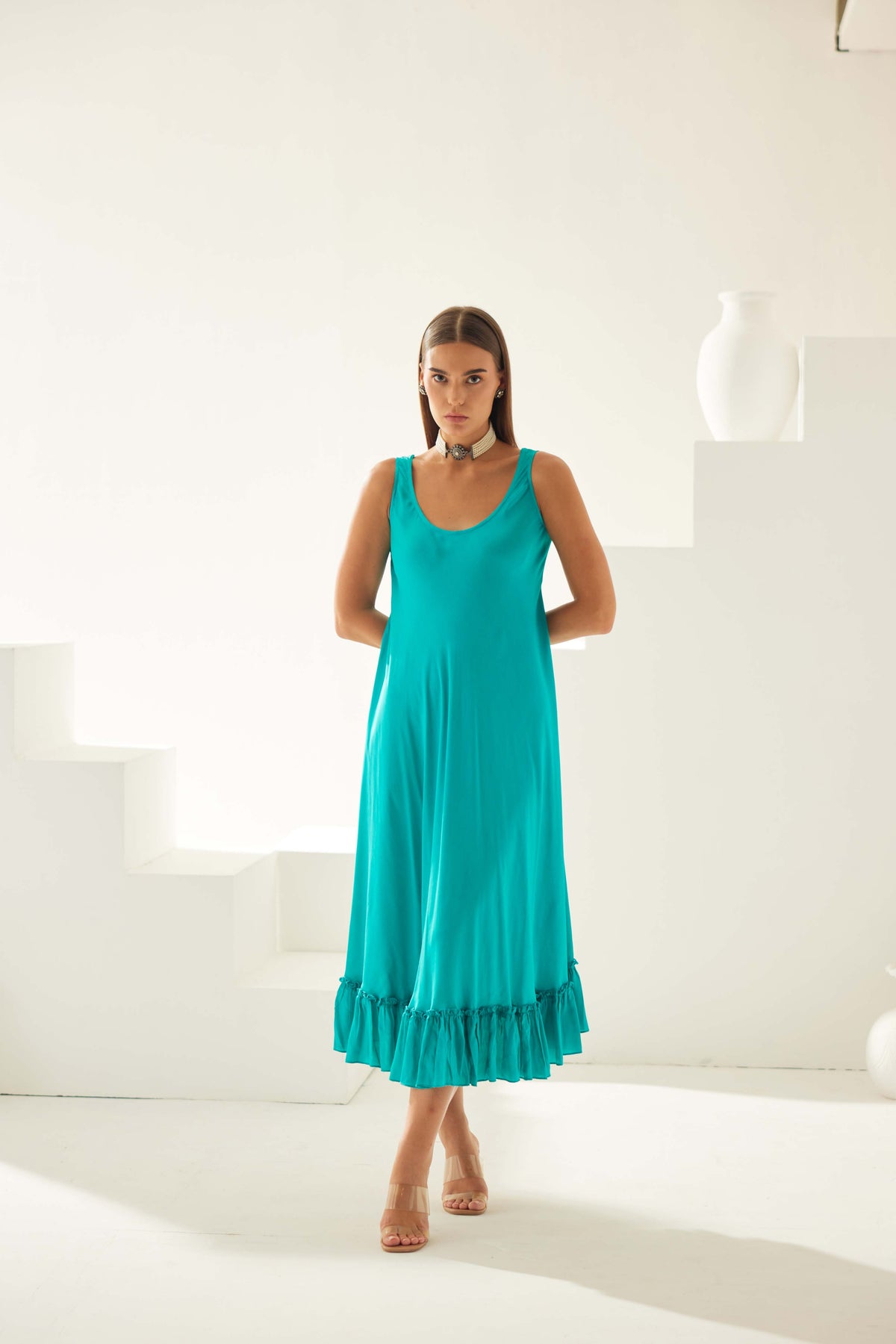 Turquoise Midi Dress