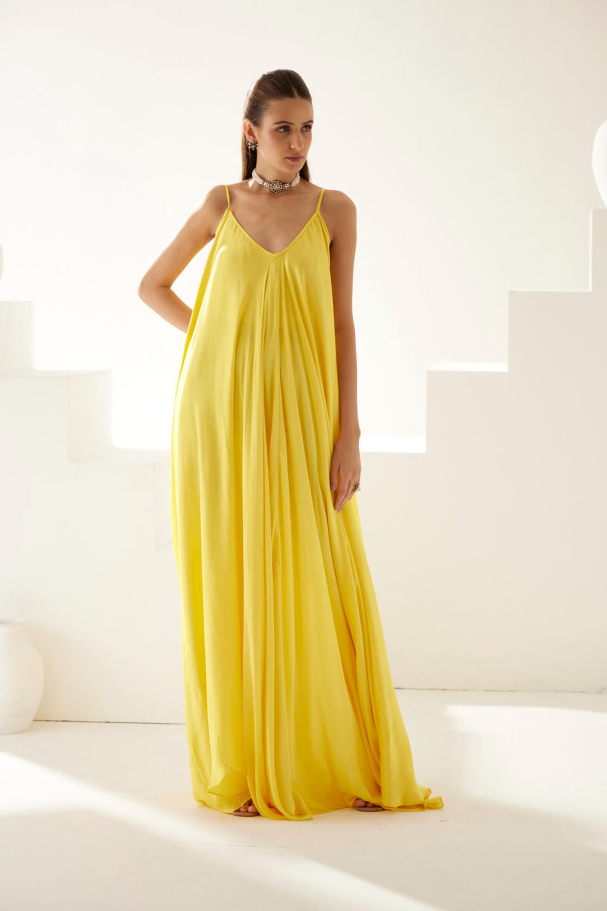 Yellow Strappy Maxi Dress