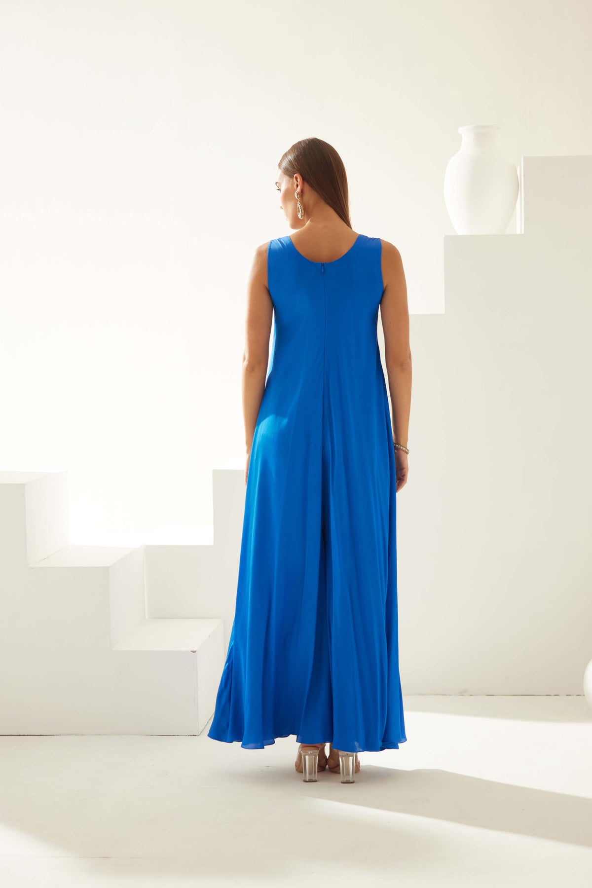 Cobalt Blue Sleeveless Jumpsuit