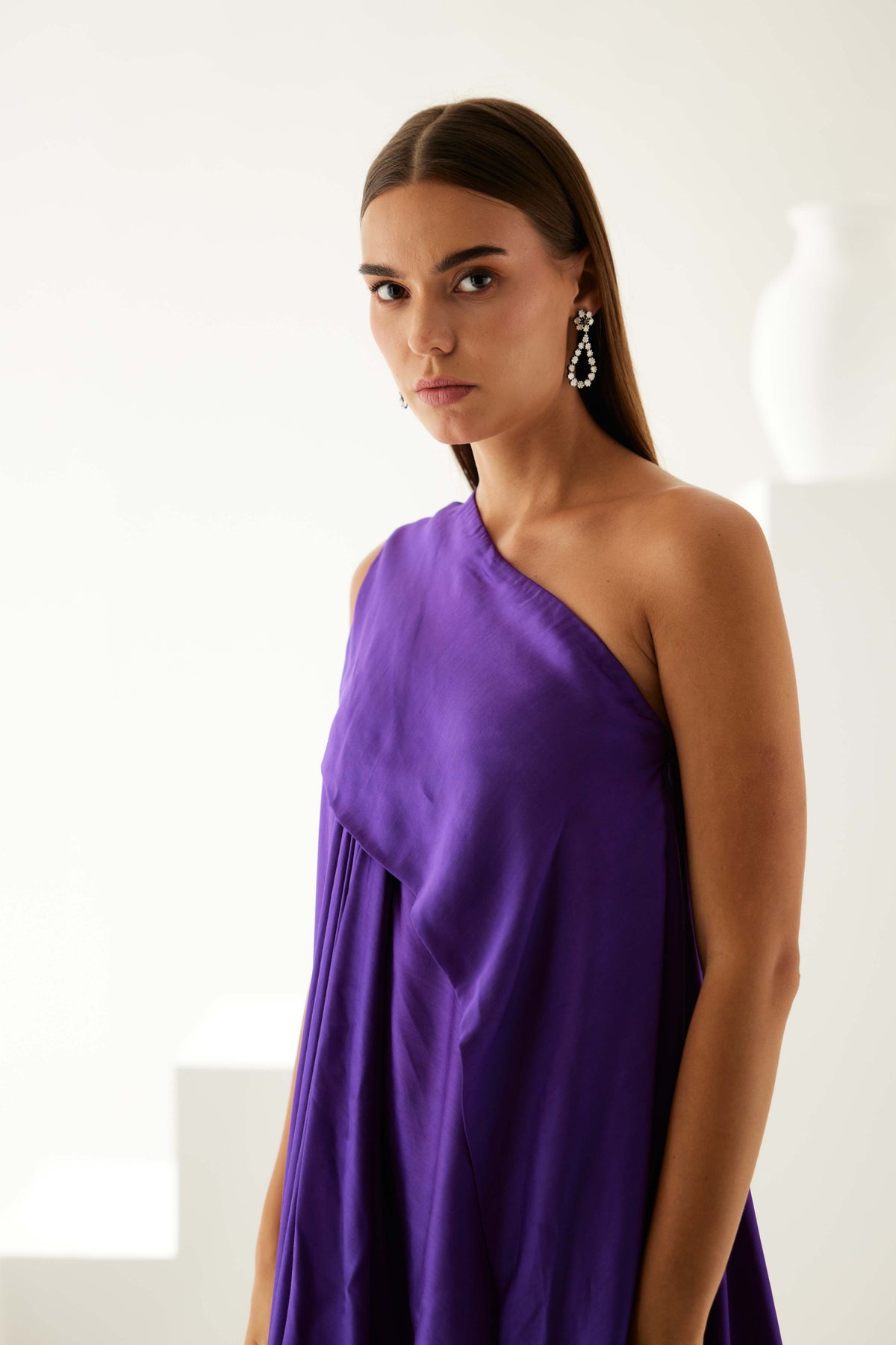 Voilet Asymmetrical Maxi Dress