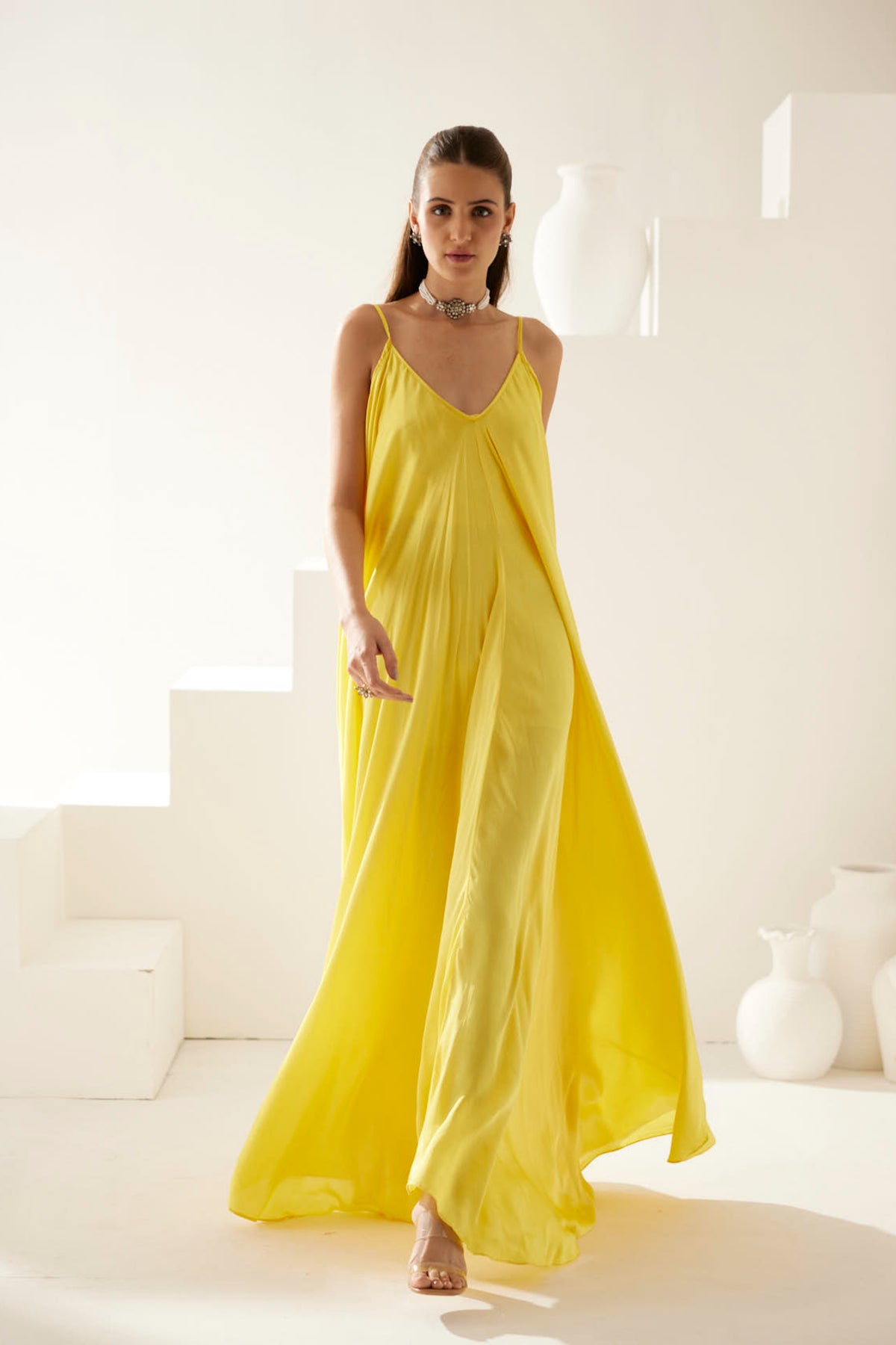 Yellow Strappy Maxi Dress