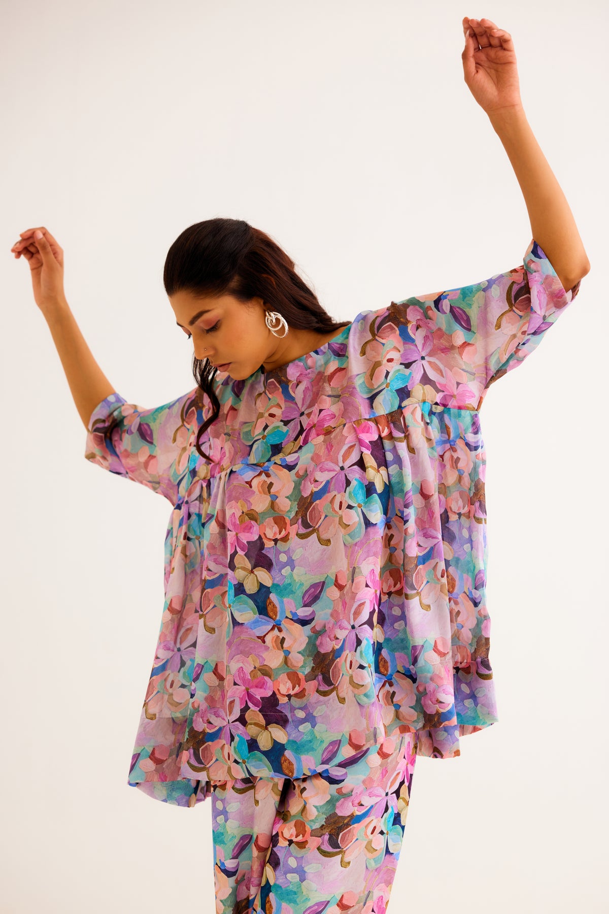 Floral Printed Line Shirt