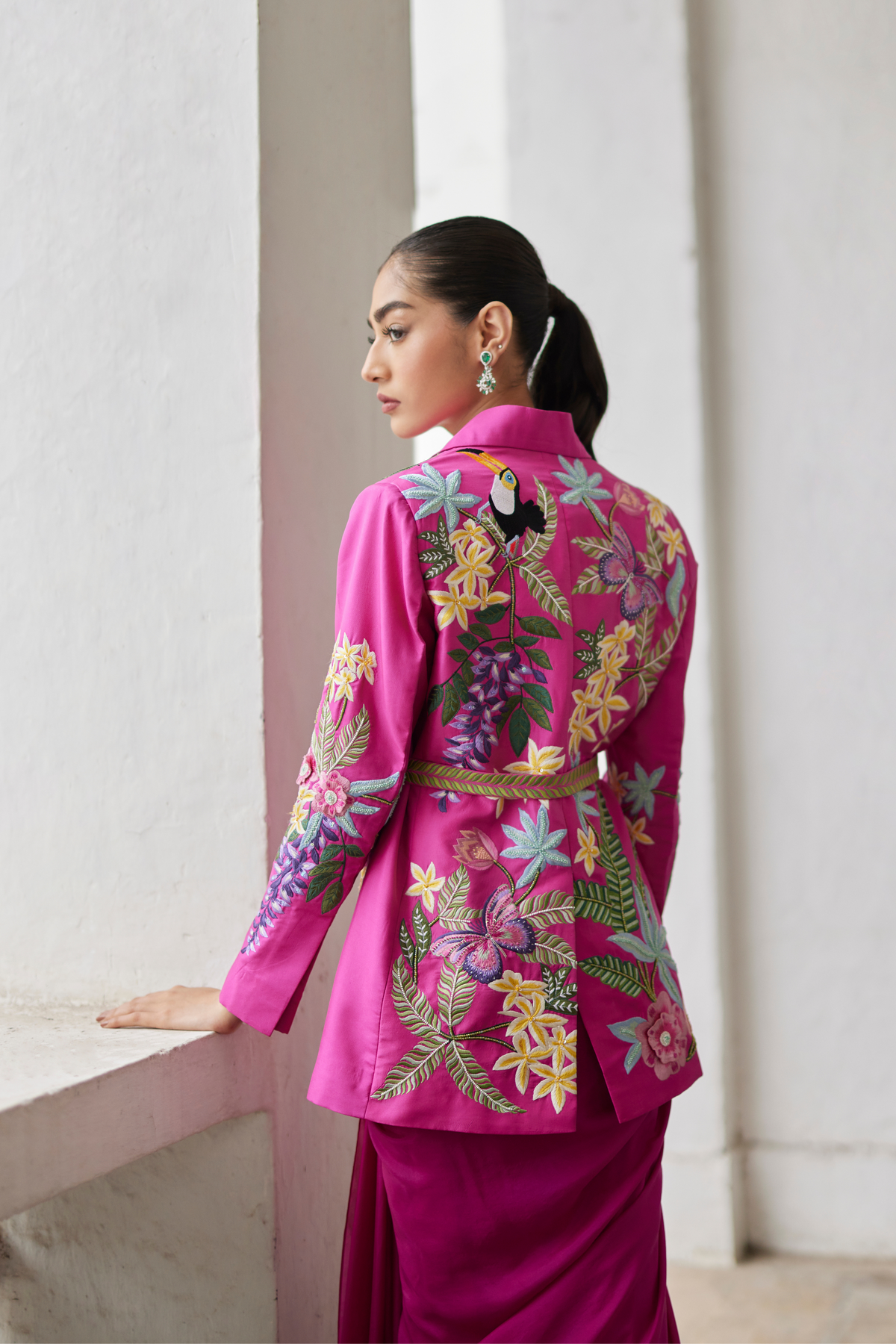 Rani Tropical Dream Embroidered Silk Jacket