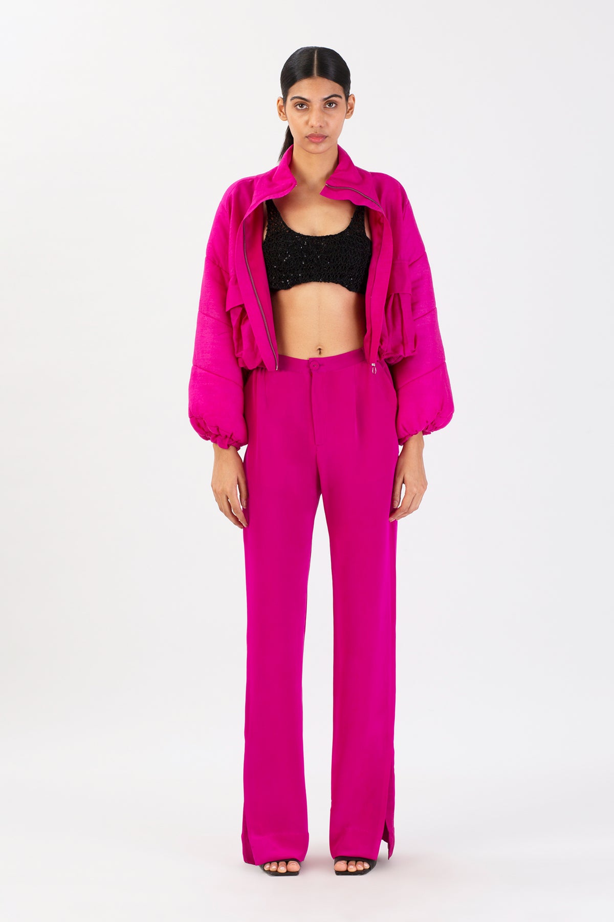 Fuschia Dusk Moonstone Puffer Jacket