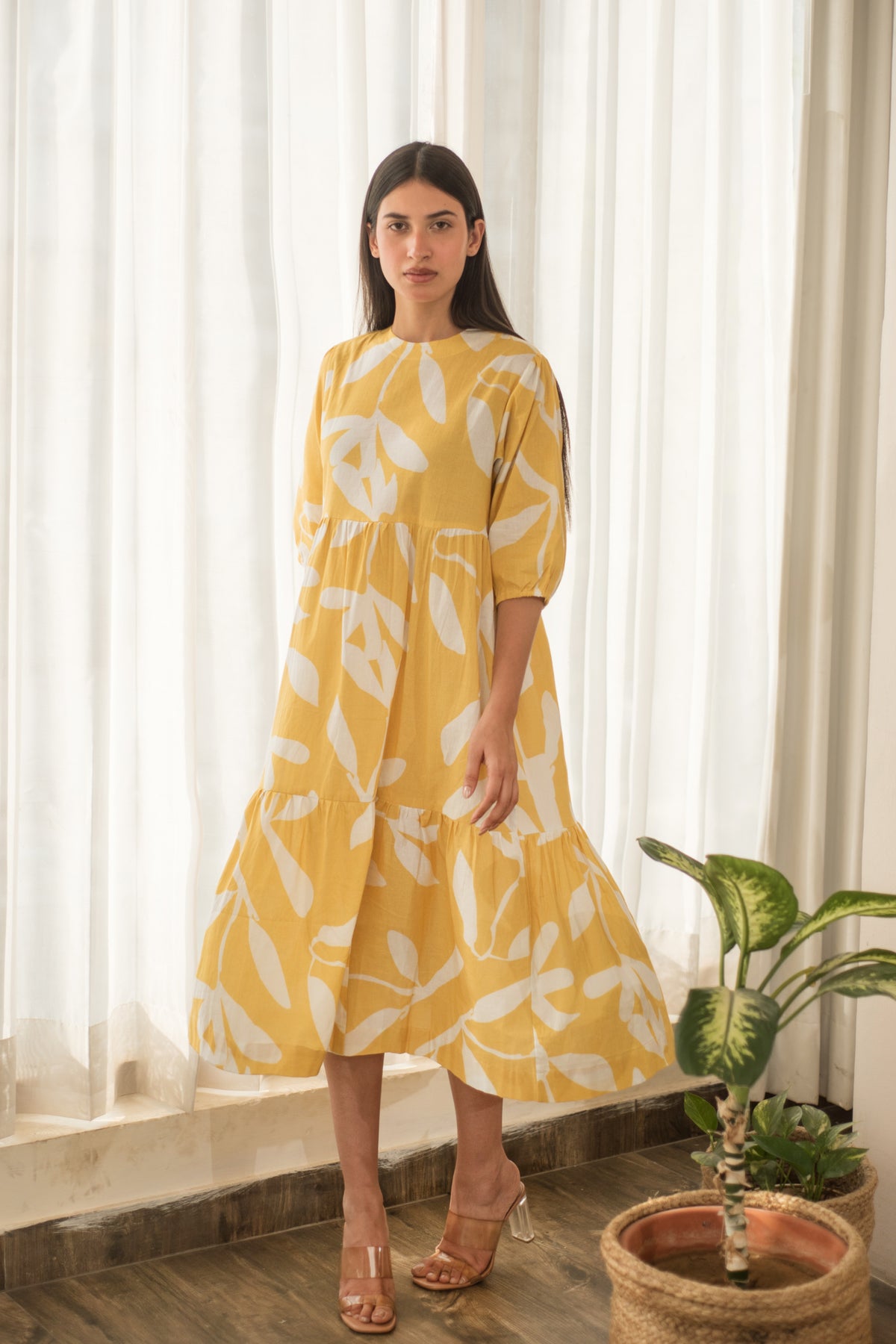 Yellow Tier Dress