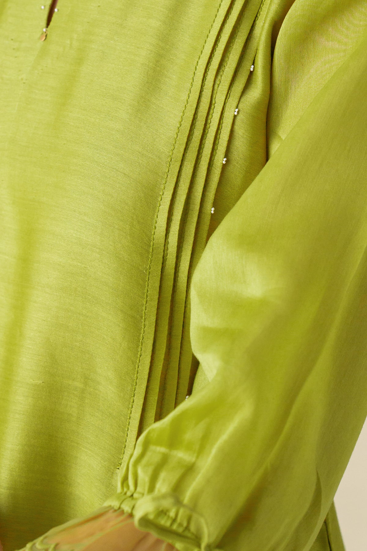 Lime Green Flowy Paavna Kurta