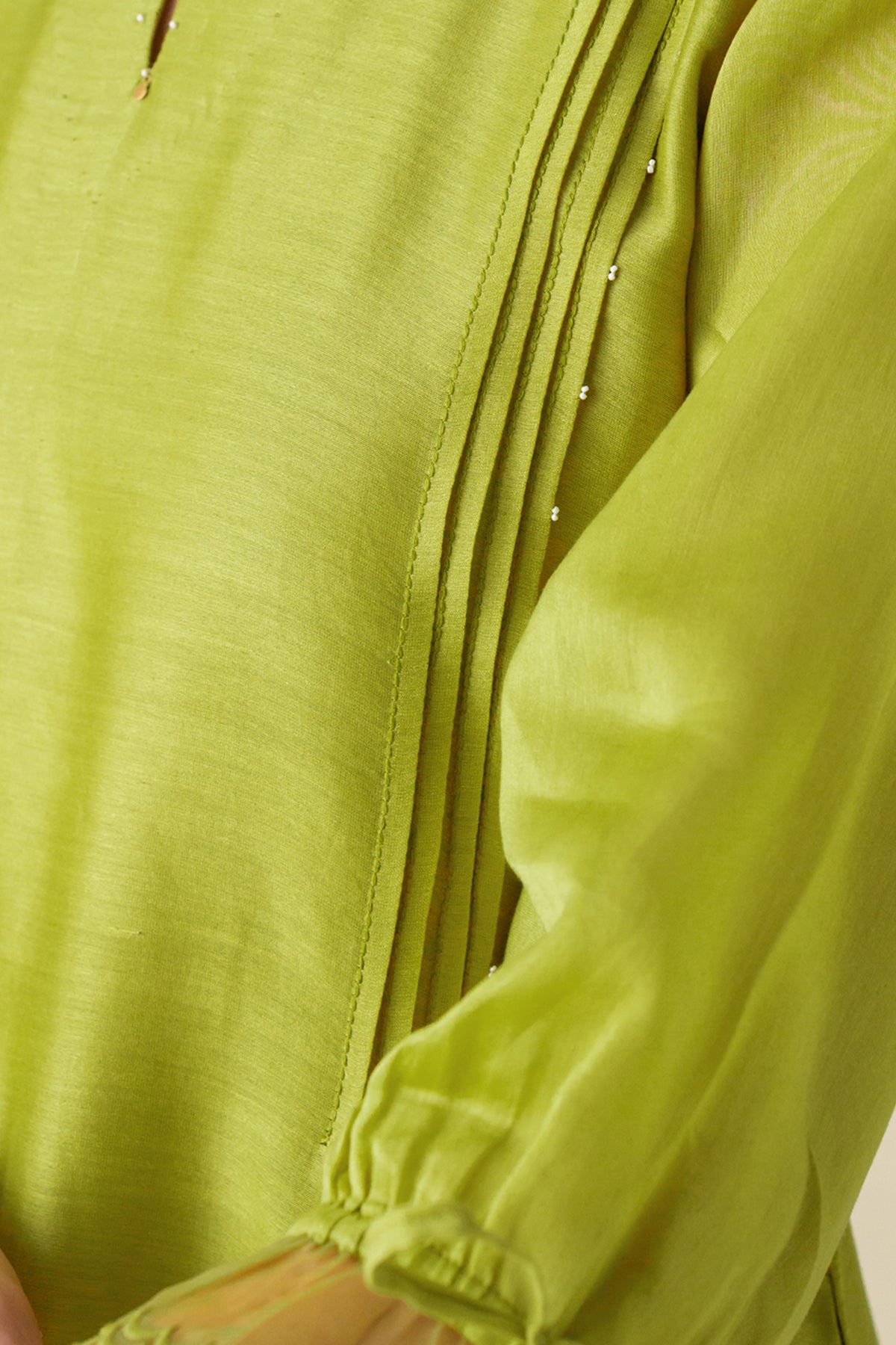 Lime Green Flowy Paavni Dress