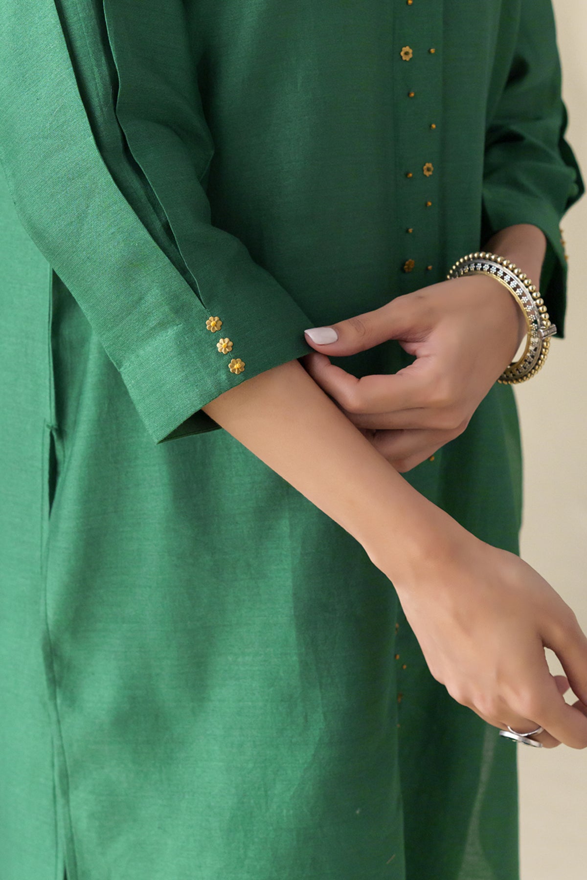 Bottle Green Prisha Tunic Set