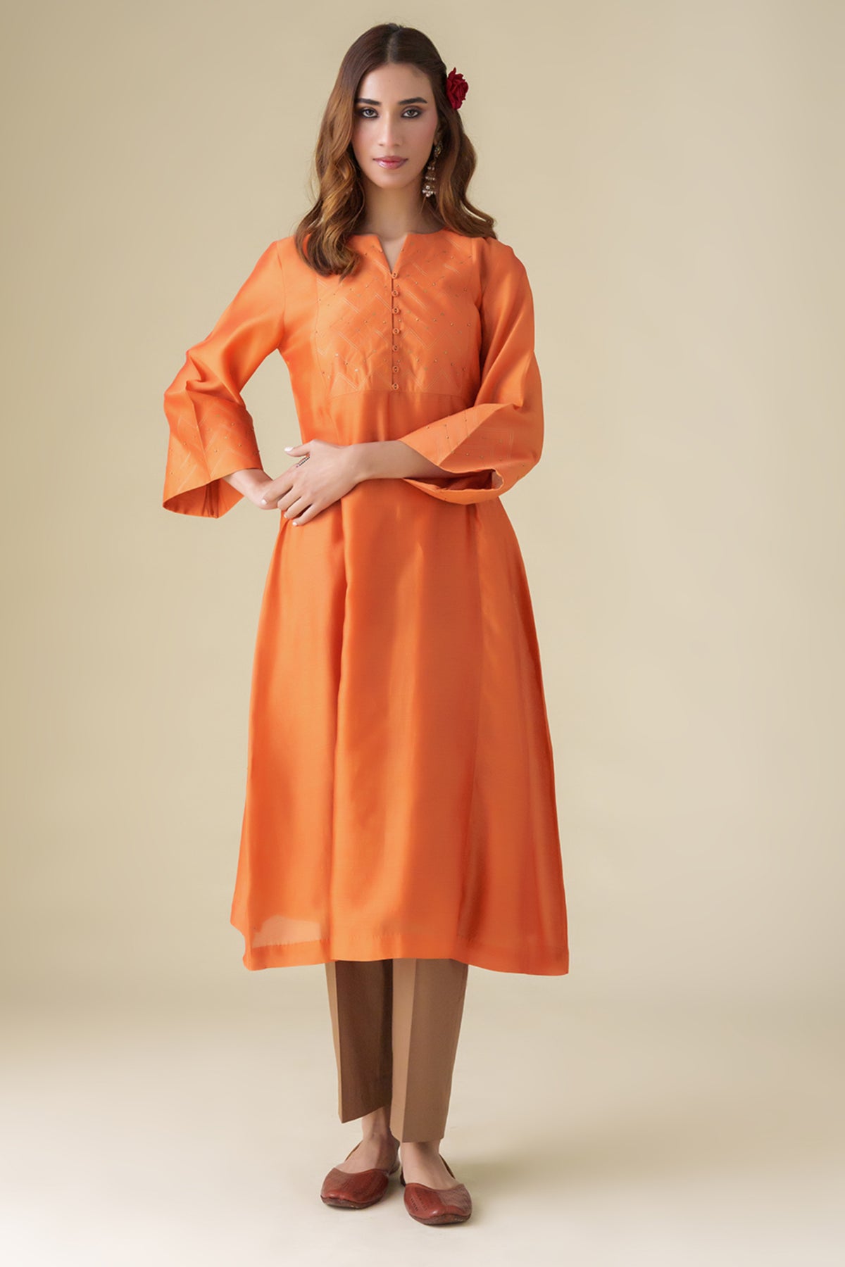 Orange Sandhya Kurta Set