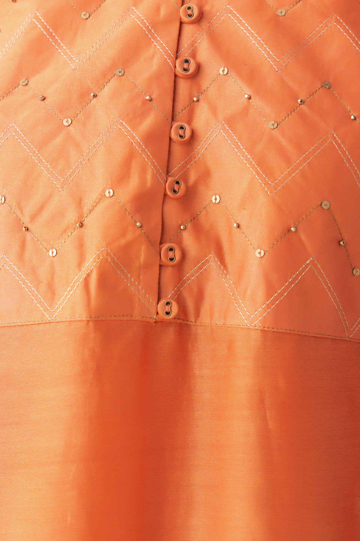 Orange Sandhya Kurta With Slip