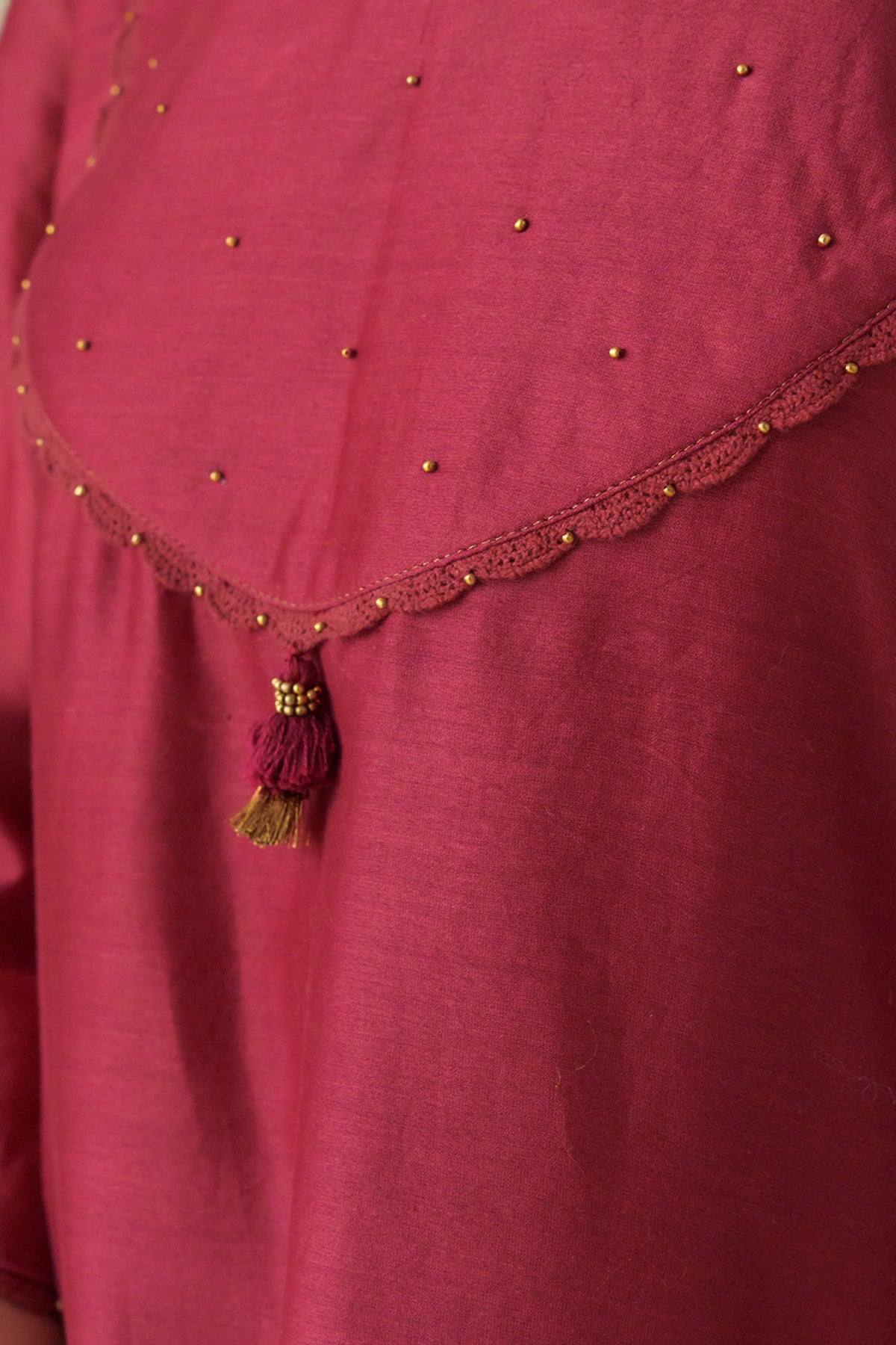 Embellished Maroon Aadhya Kurta