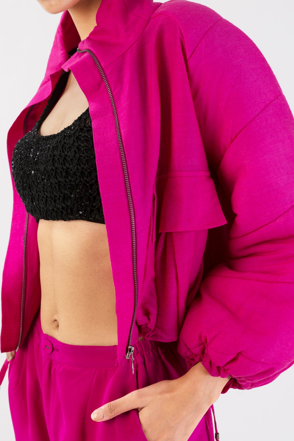 Fuschia Dusk Moonstone Puffer Jacket