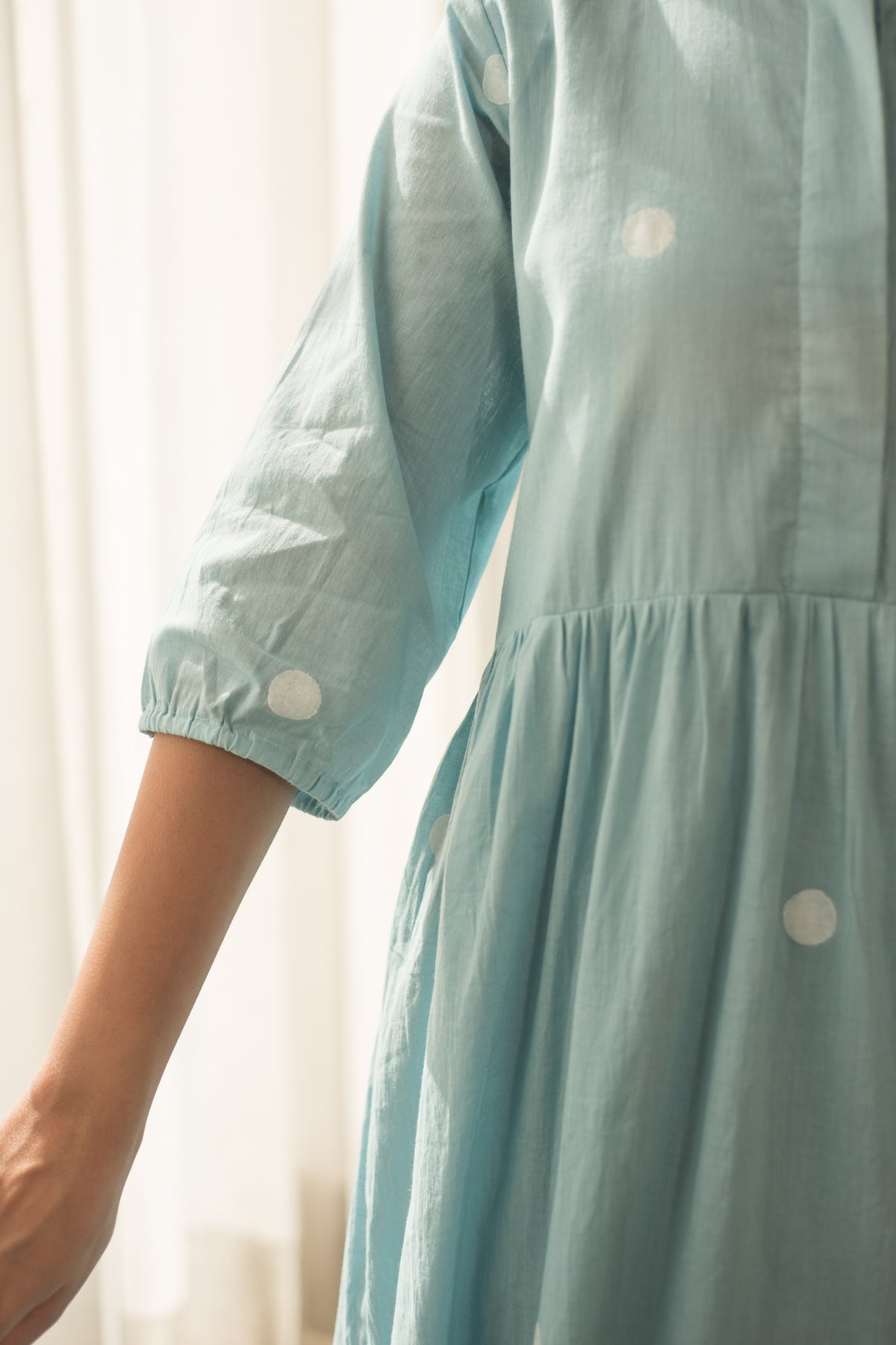 Blue Polka Tier Dress