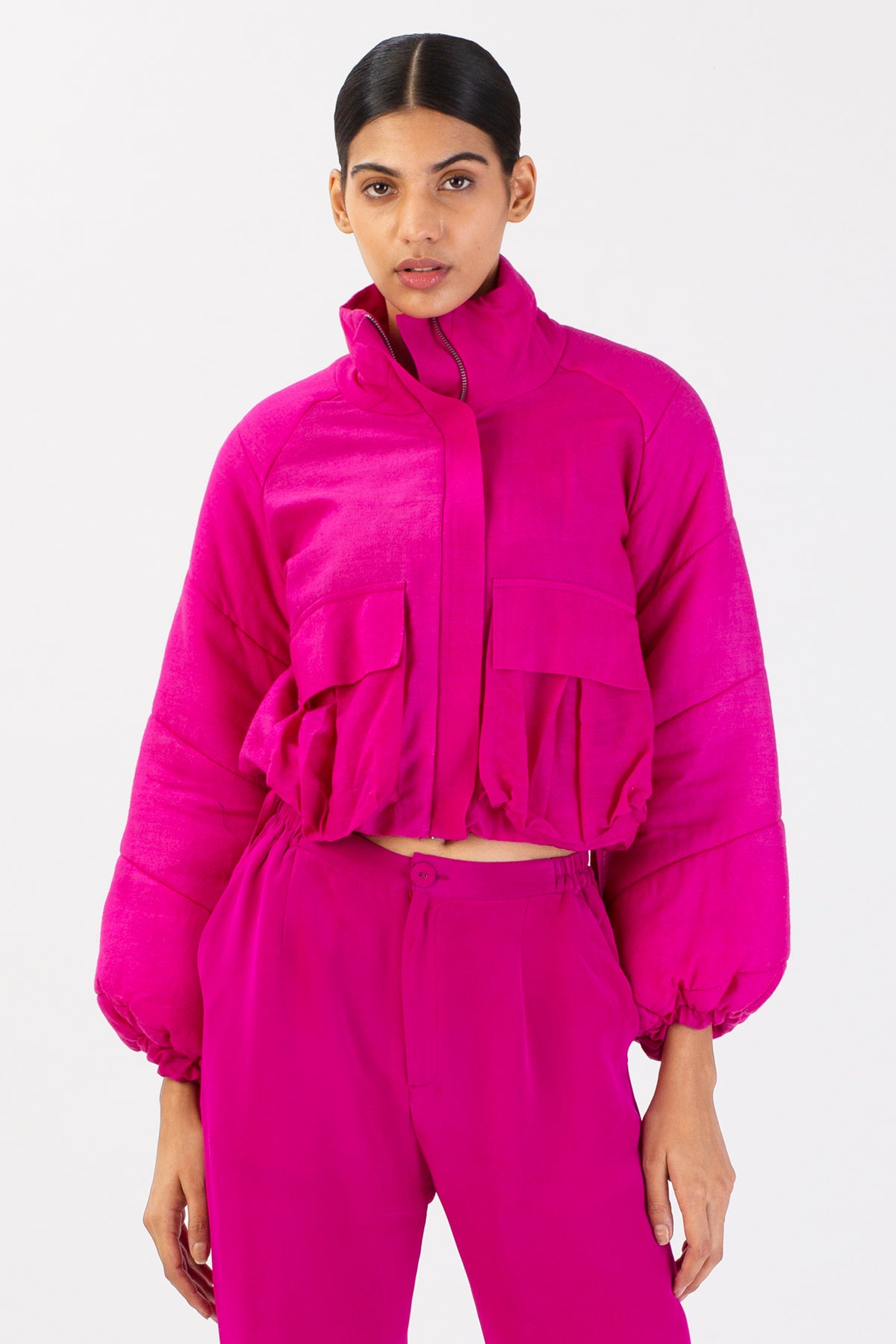 Fuschia Dusk Moonstone Puffer Jacket