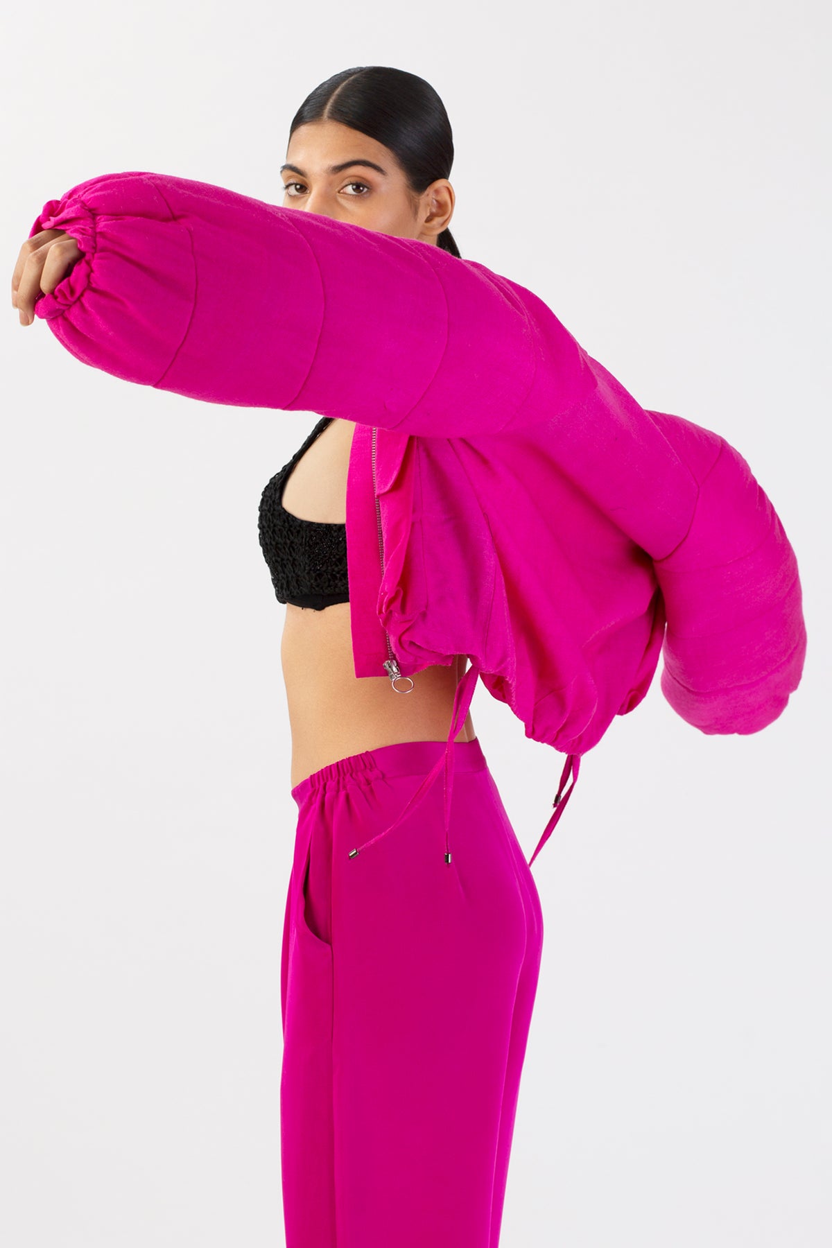 Fuschia Dusk Moonstone Puffer Jacket