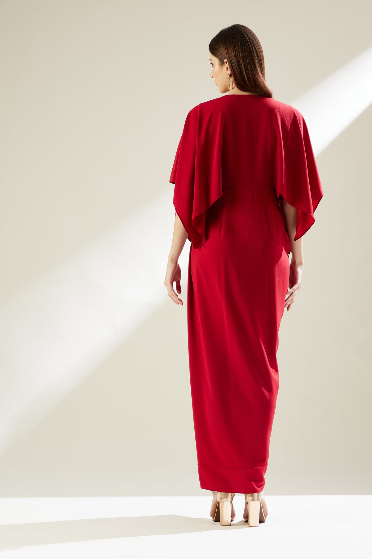 Crimson Drape Dress