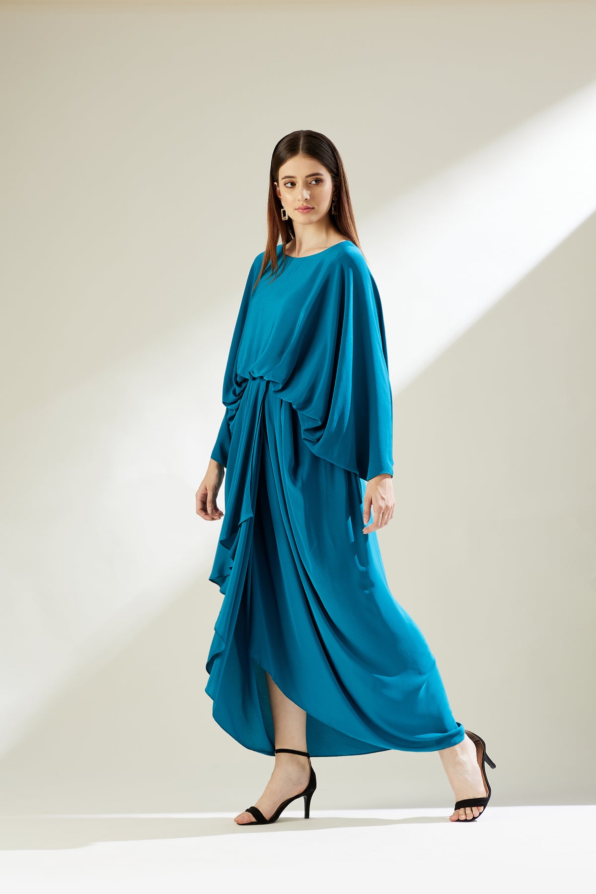 Blue Lounge Drape Dress