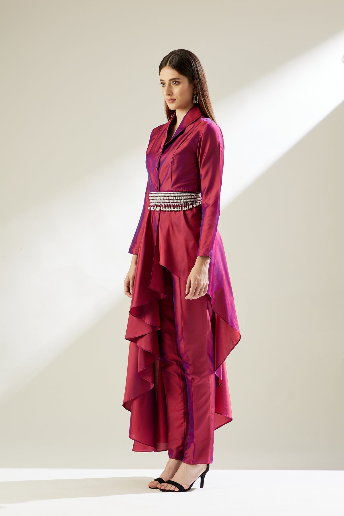 Fuchsia Drape Tunic Set