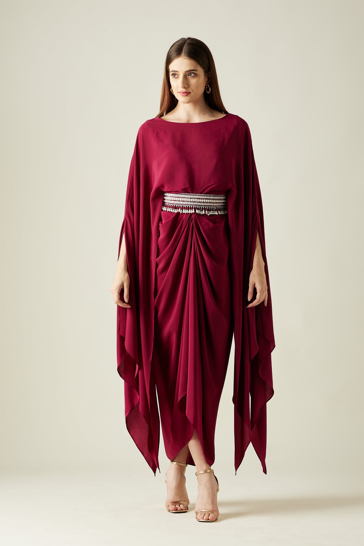 Ruby Ocean Drape Dress