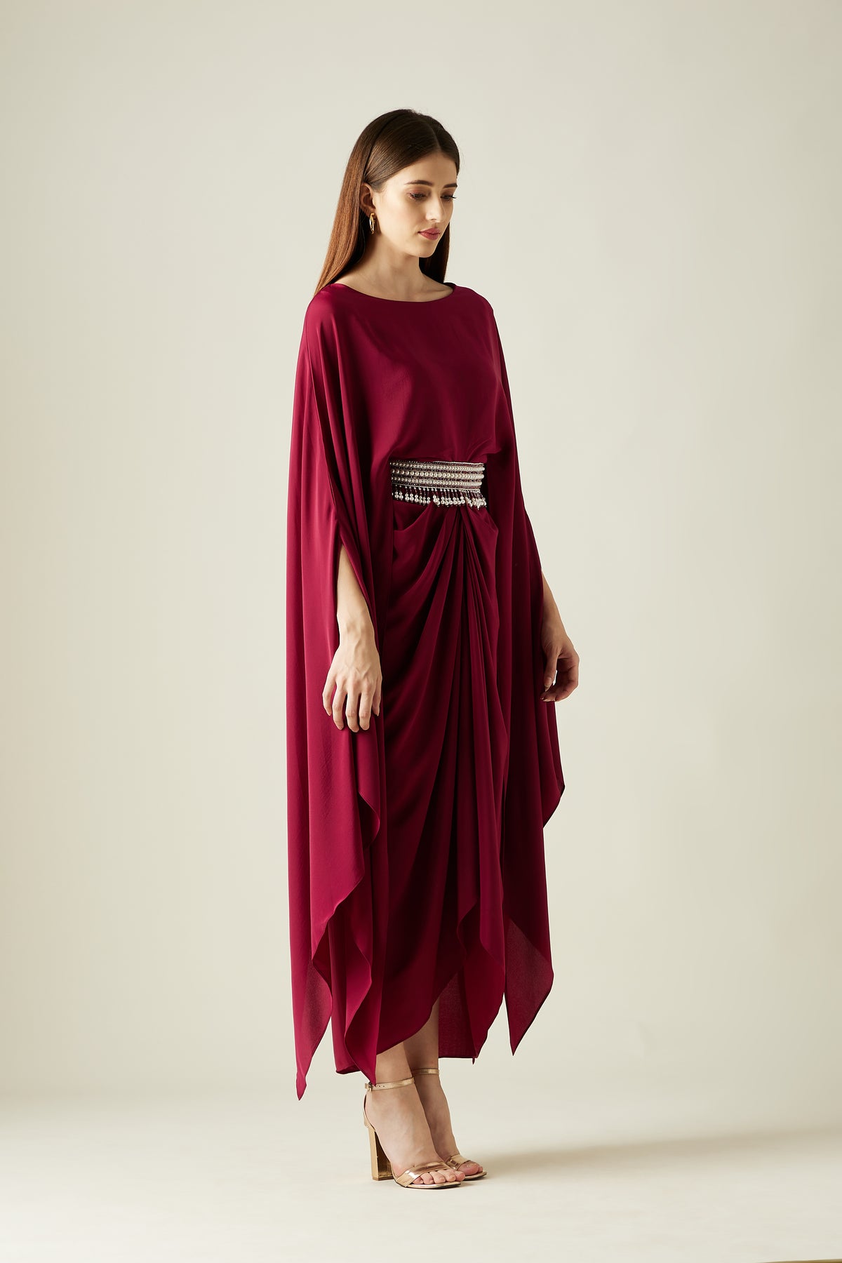 Ruby Ocean Drape Dress