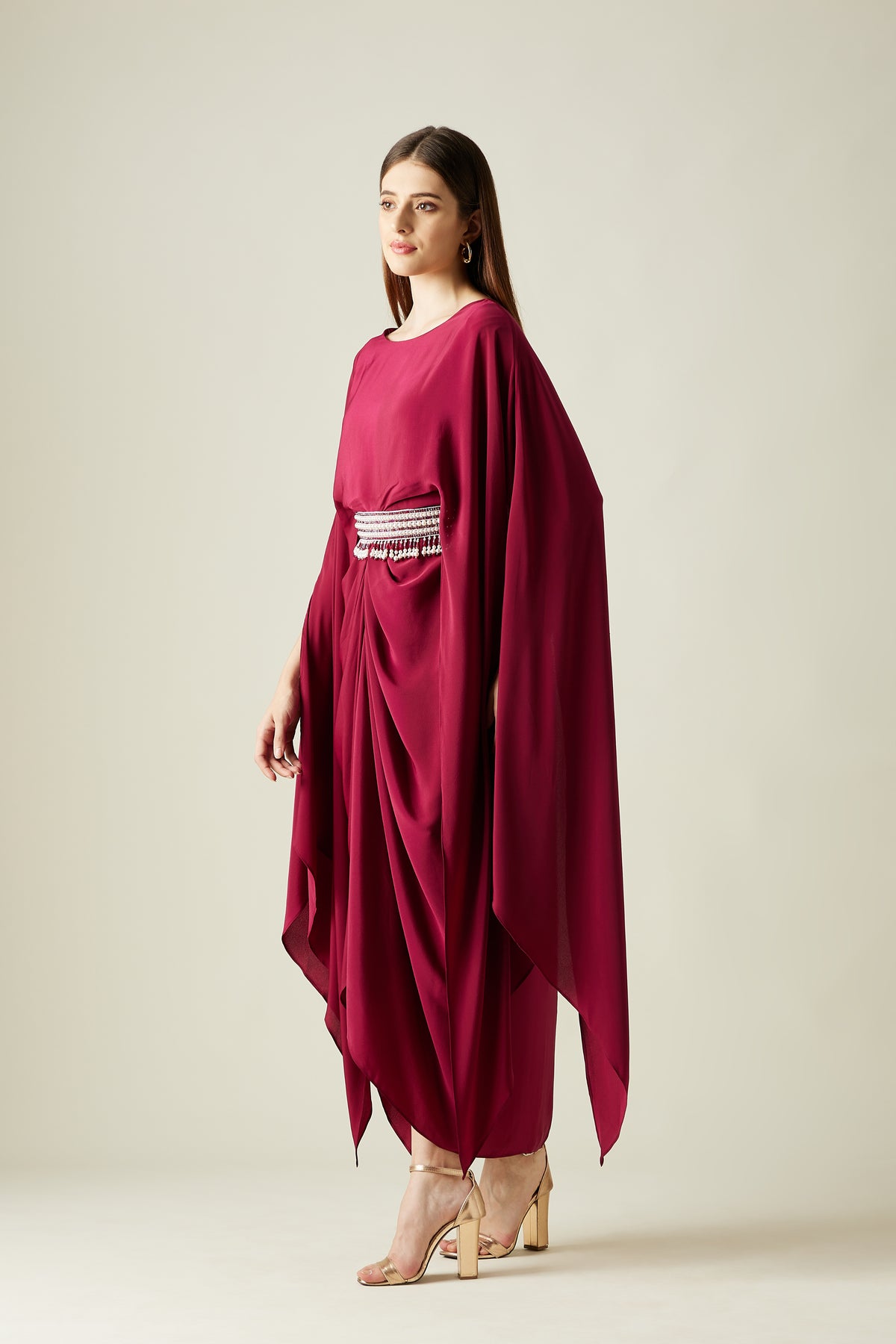 Ruby Ocean Drape Dress