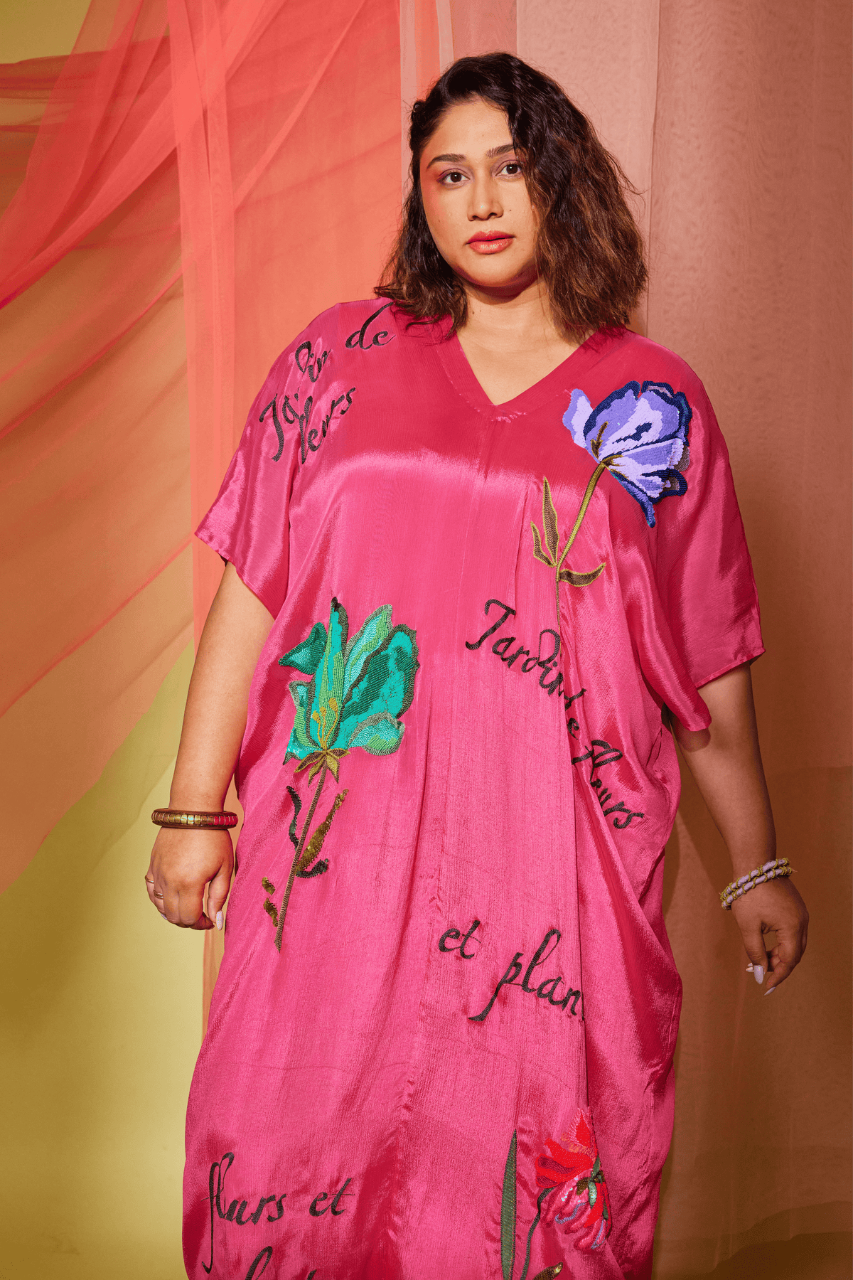 Big Flower Sq Kaftan