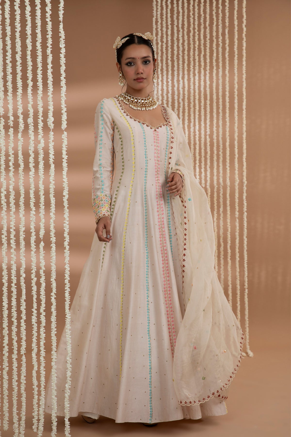 Classic Ivory Anarkali