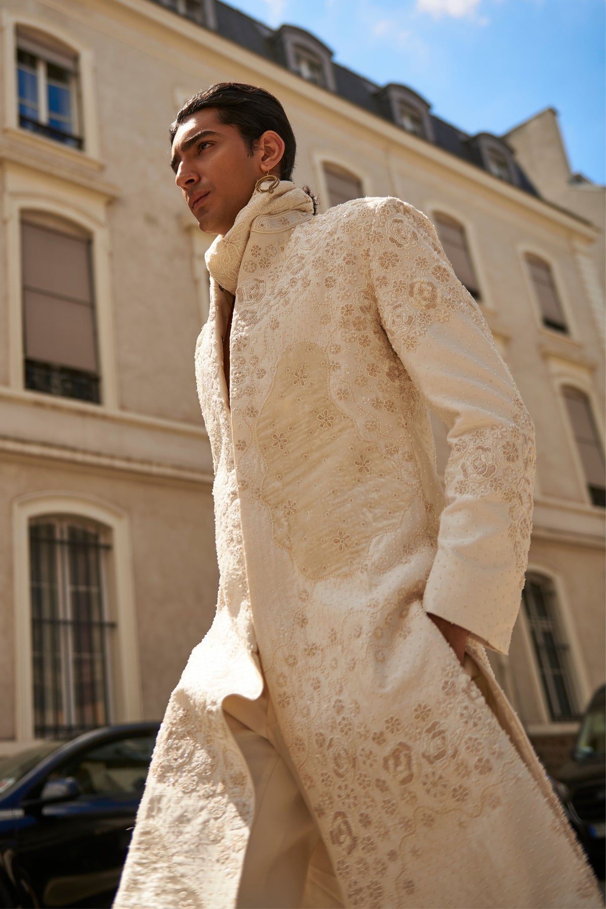 White Monotone Sherwani