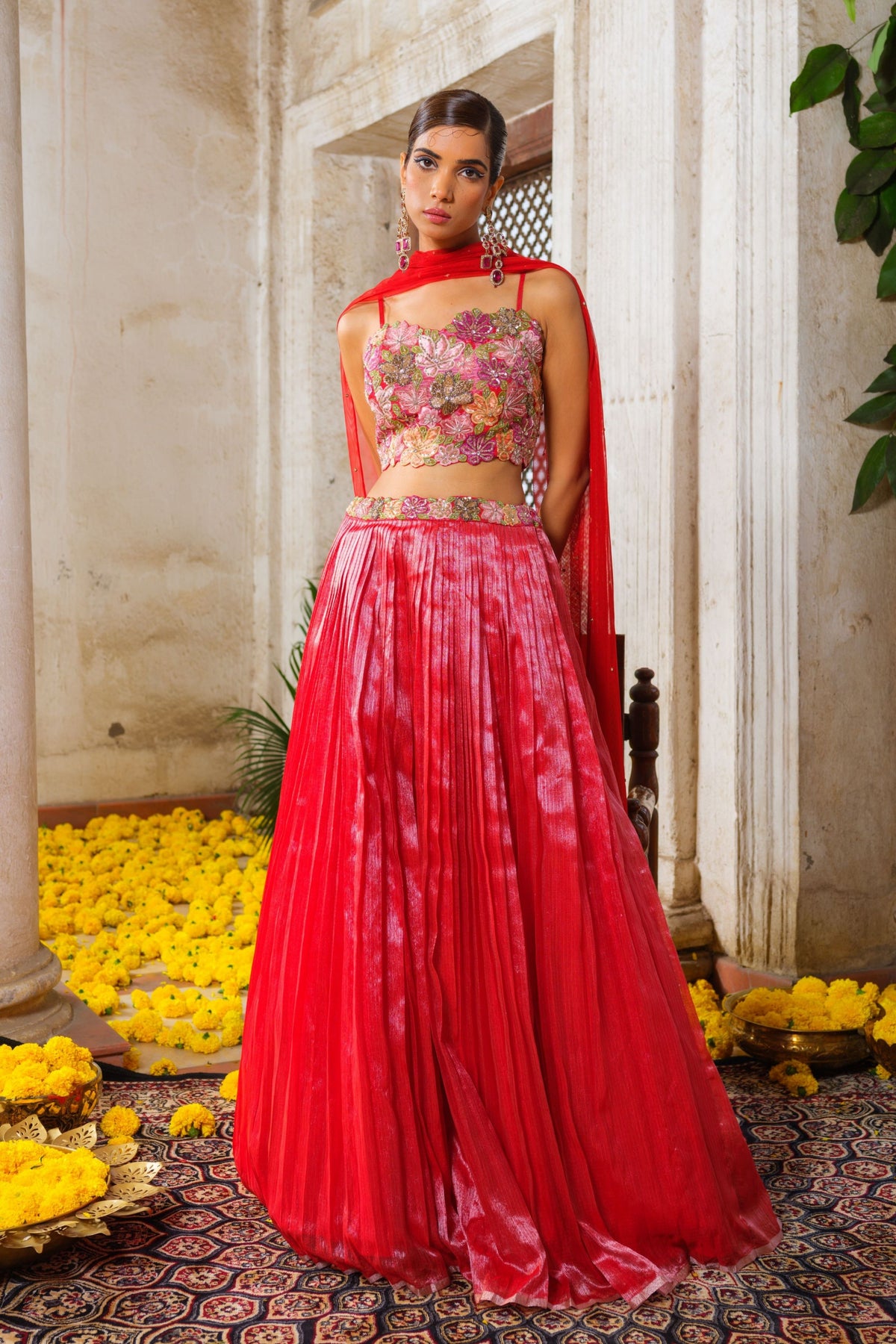 Tara Laal Lehenga Set