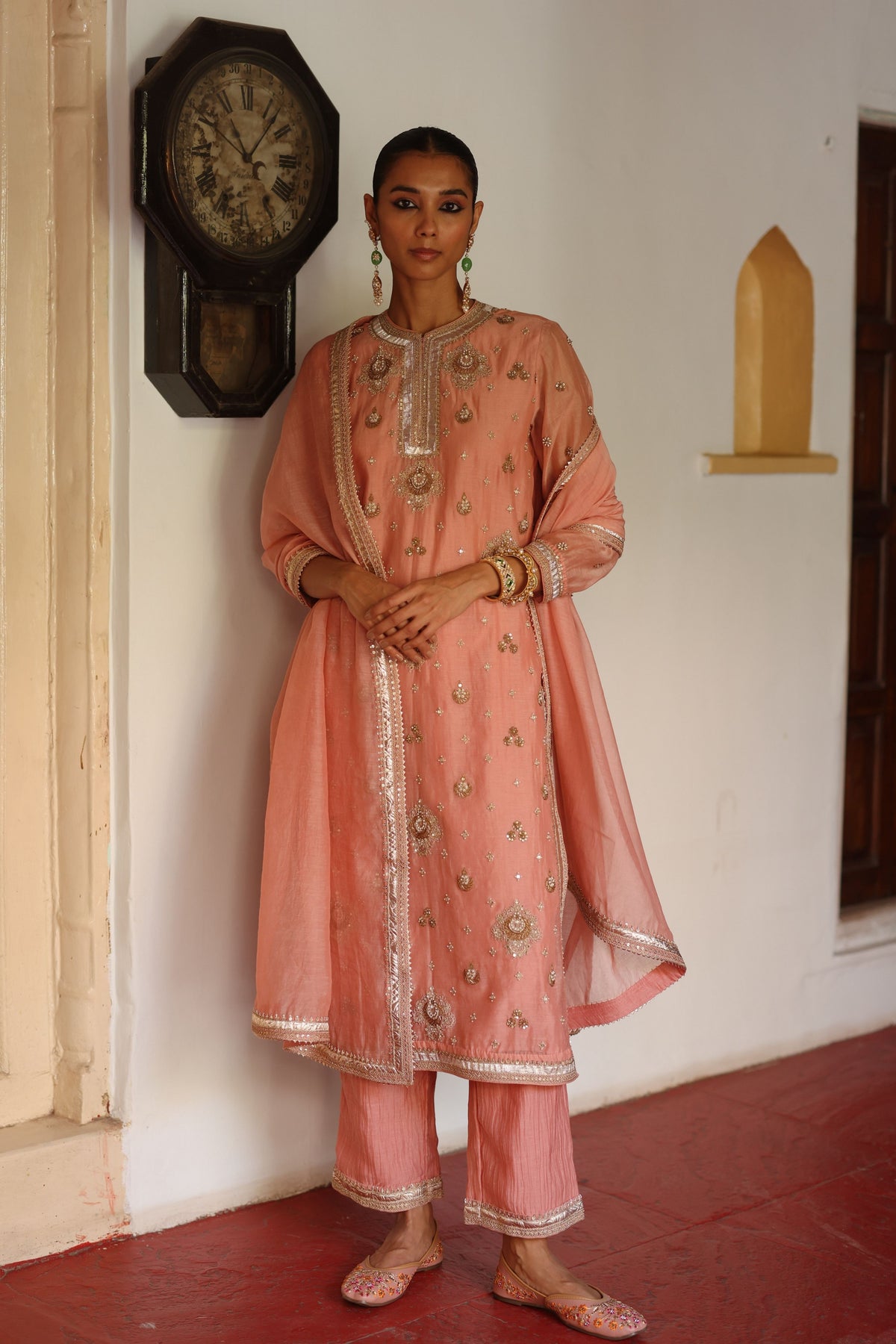 Halfmoon Pink Kurta Set