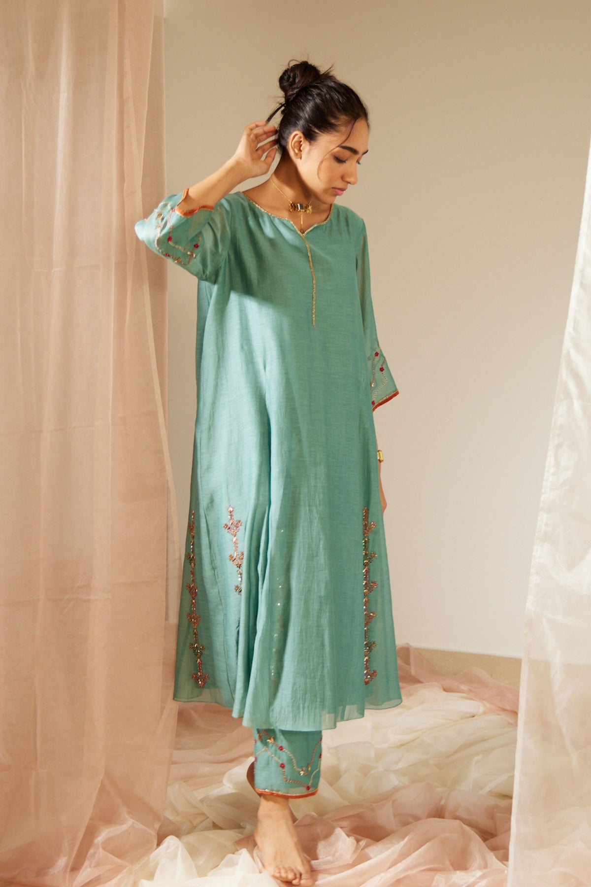 Blue Vrinda Kurta Set