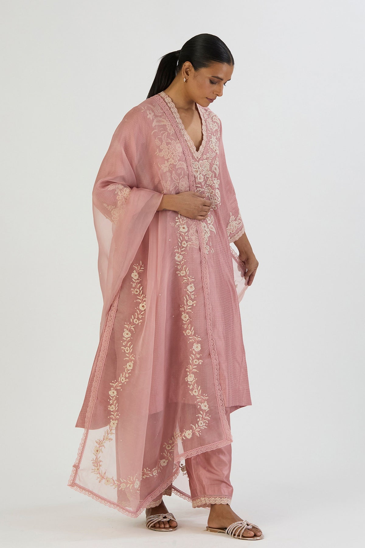 Pink Dhara Dupatta