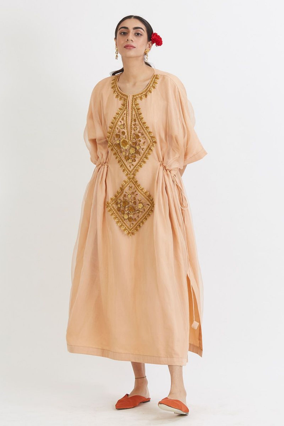 Zeenat Peach Kaftan