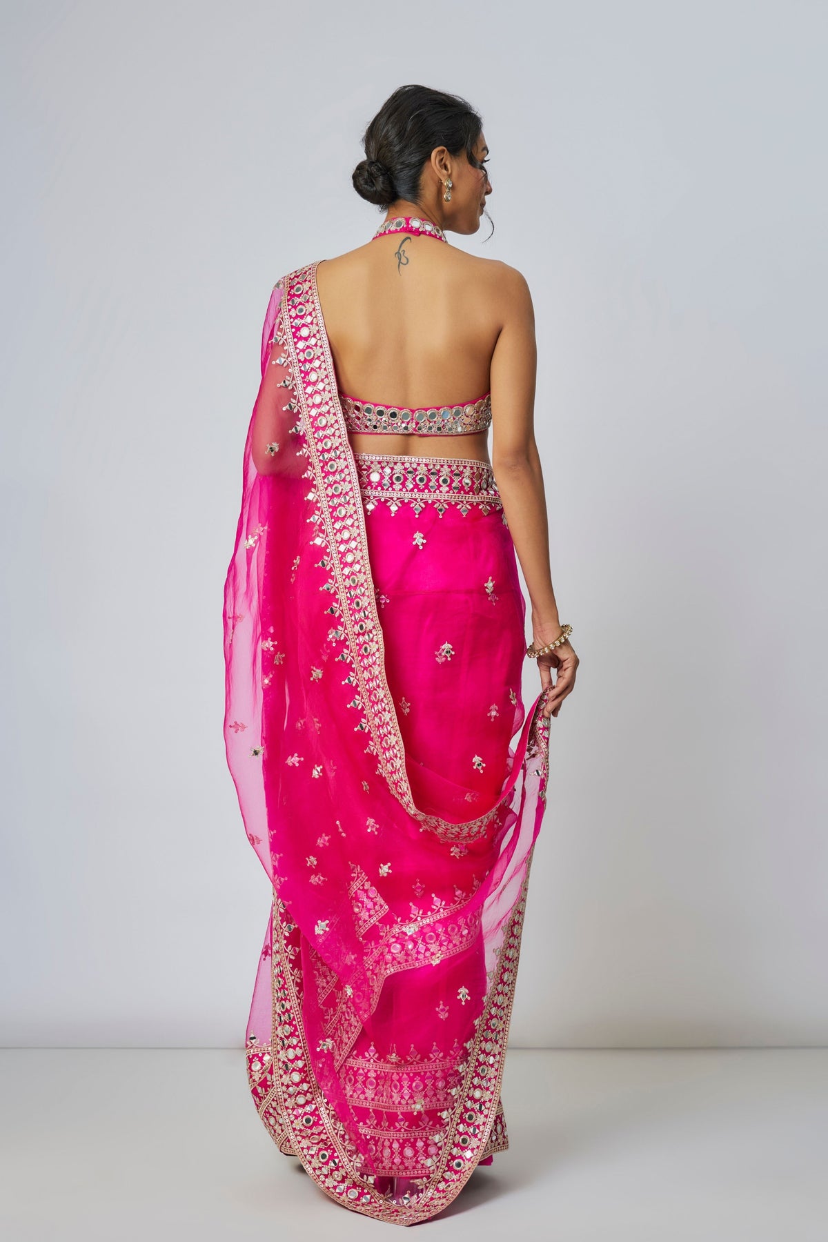 Pink Abhinaya Saree Set