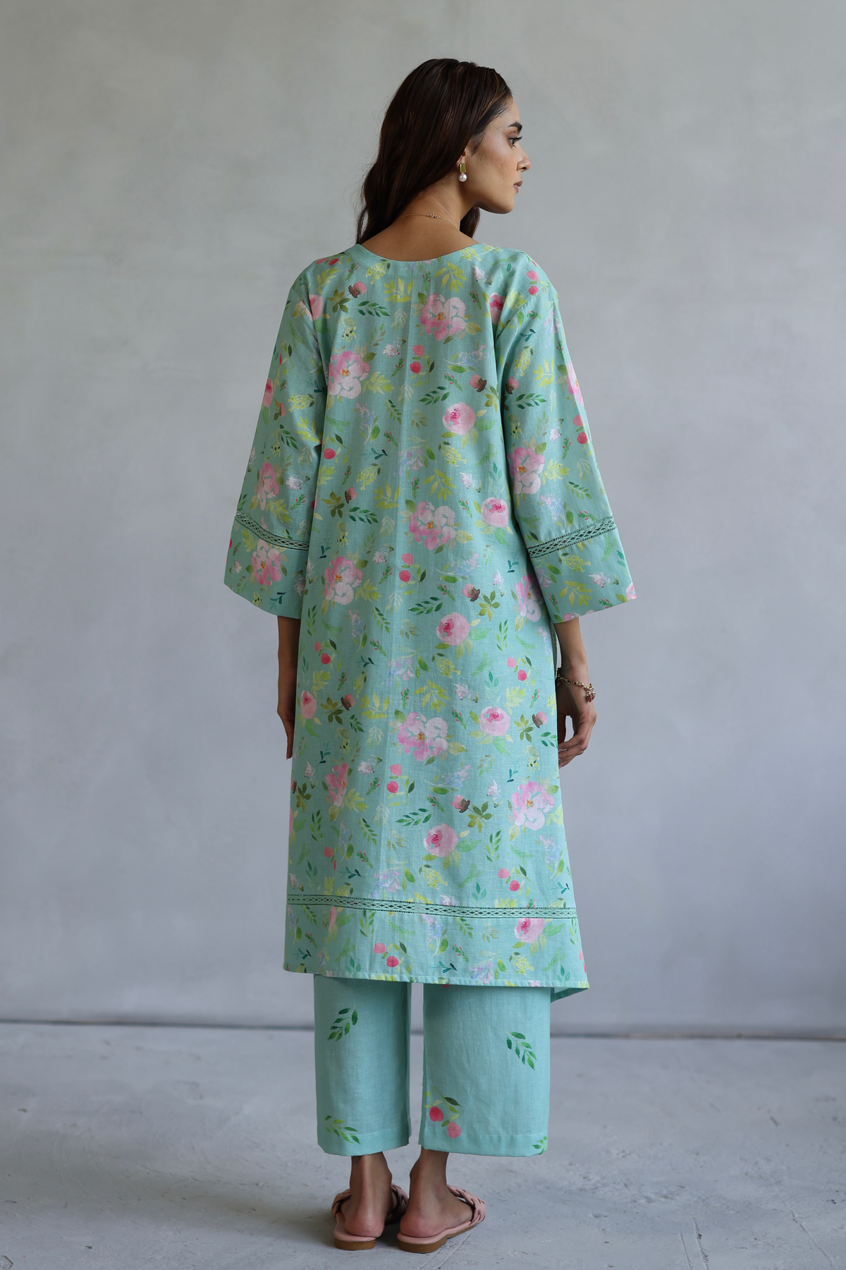 Aqua Hyacinth Tunic Set