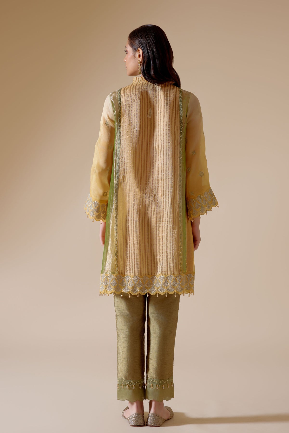 Farida Mustard Kurta Set