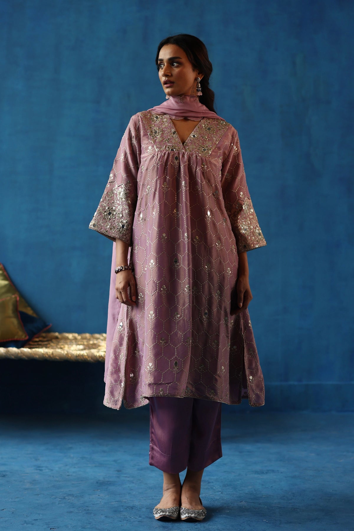 Plum Kaanji Kurta Set