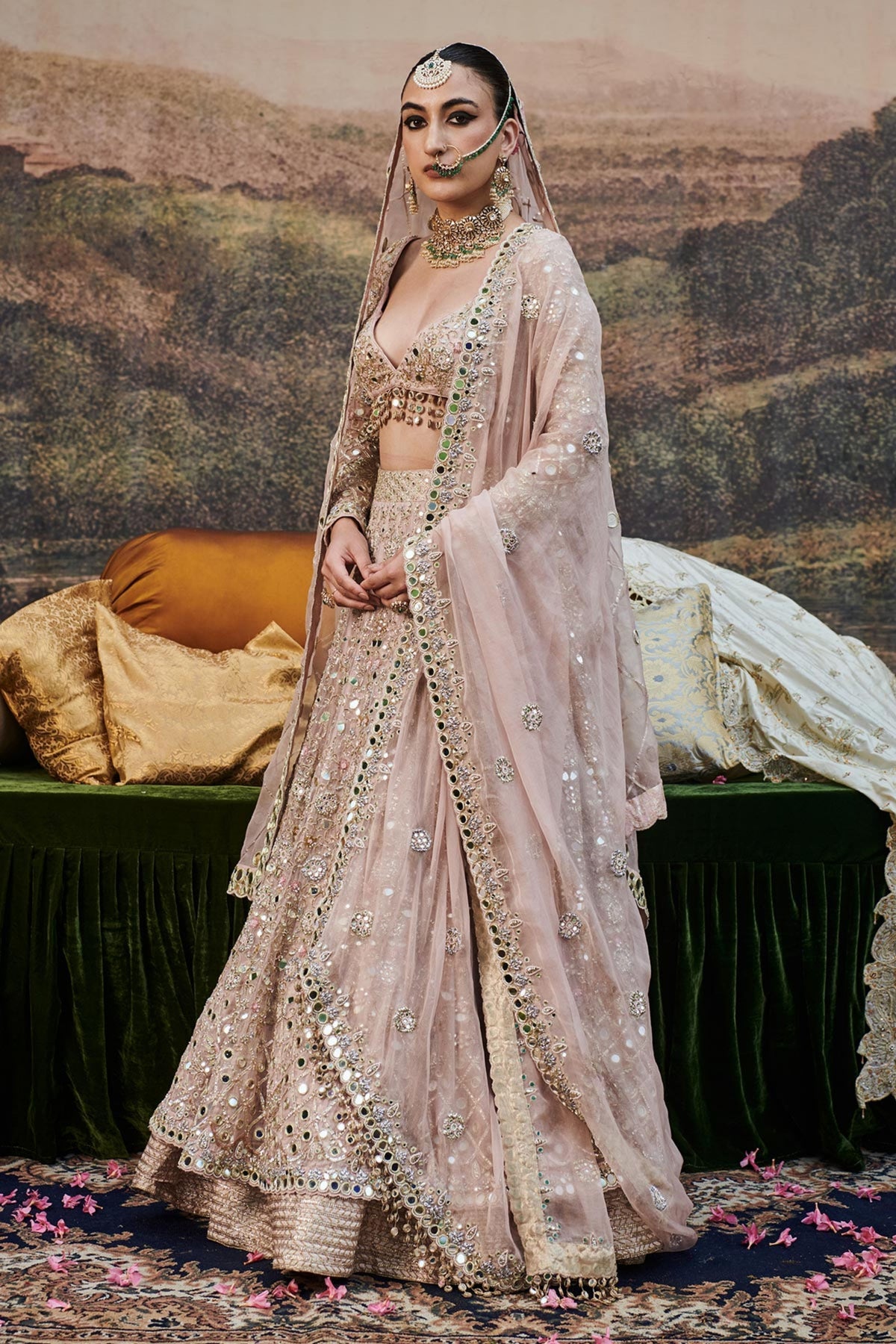 Rang De Gulaab Lehenga Set and Veil