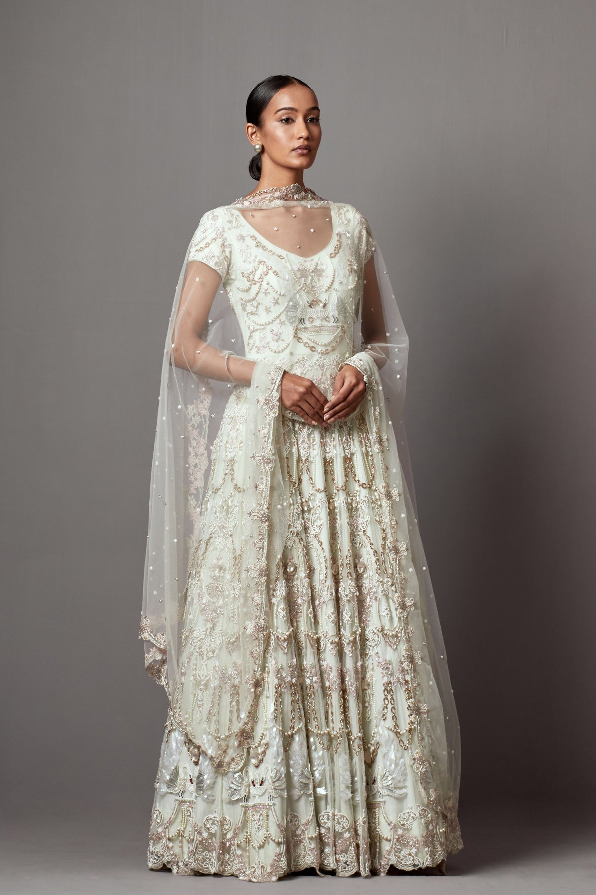 Swan Anarkali Set