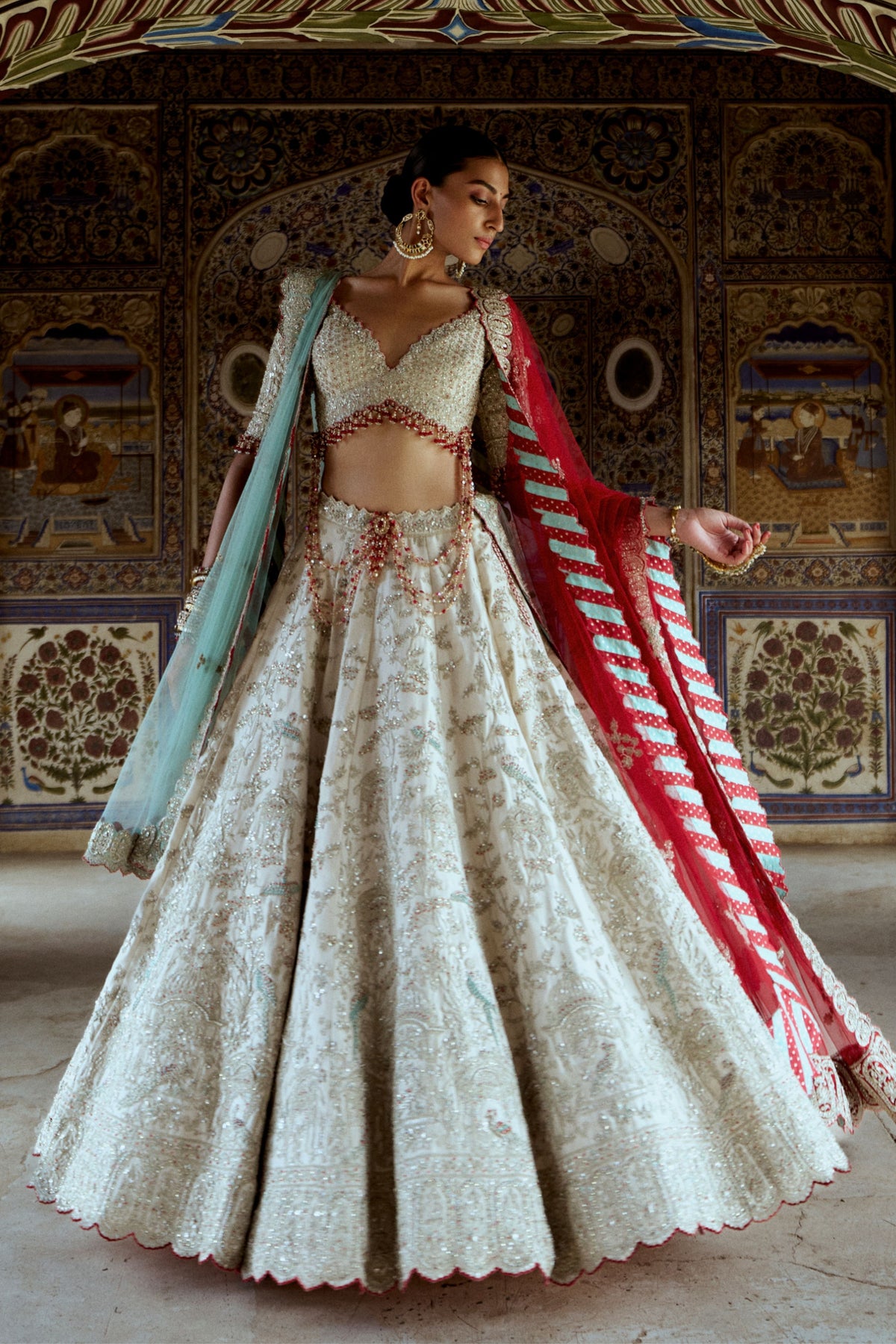 Silver Lehenga Choli Set