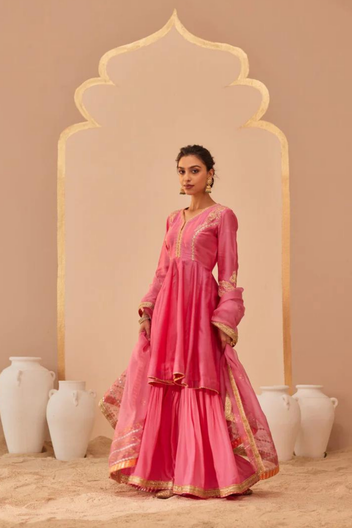 Fatima Pink Sharara Set