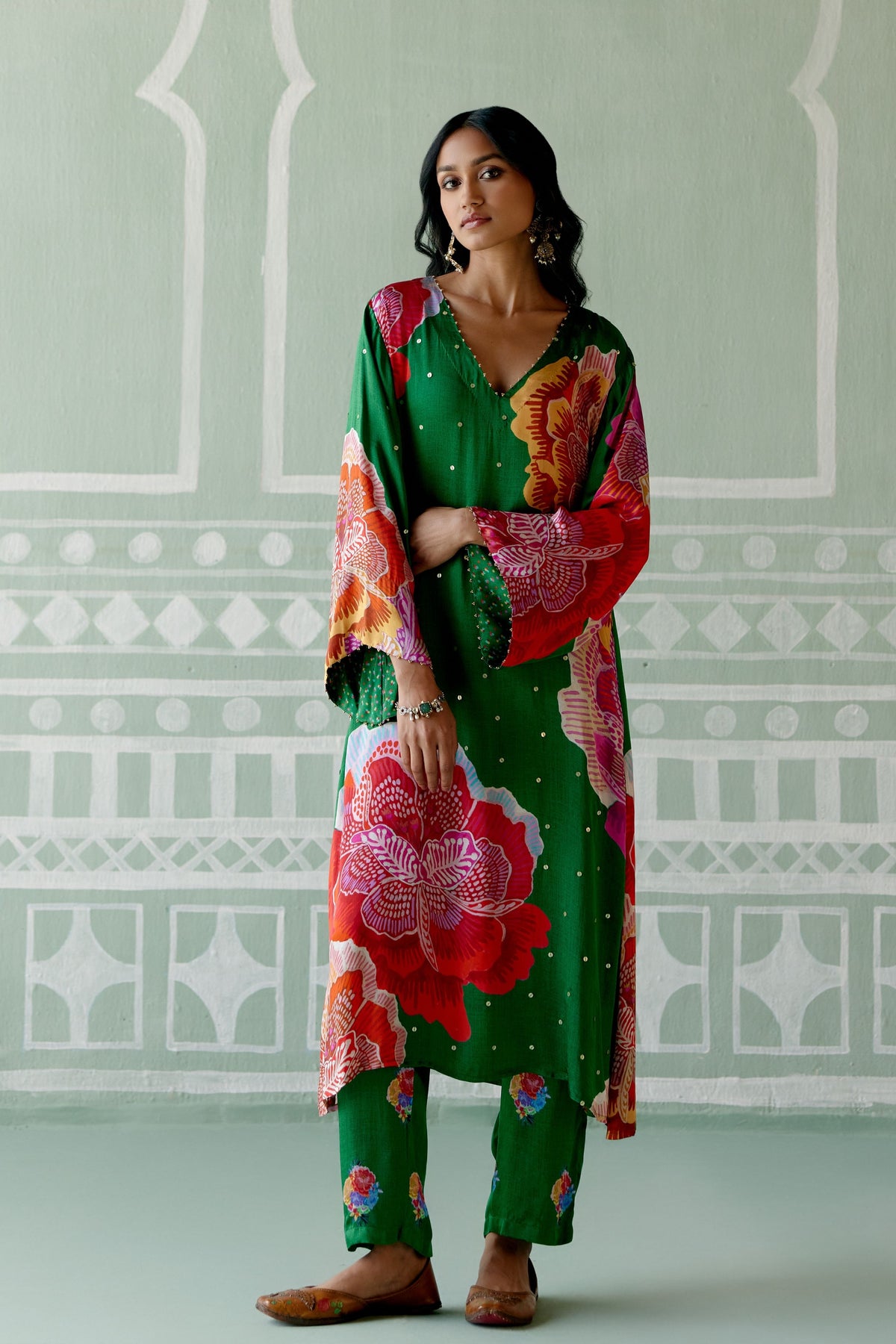 Emerald Floral Kurta Set