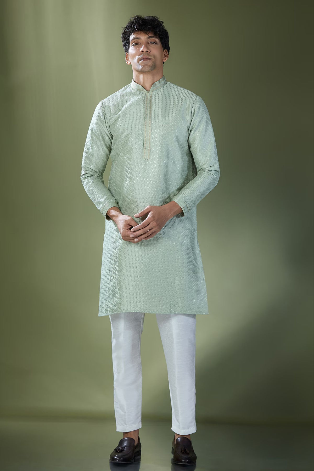 Pista Green Kurta Set