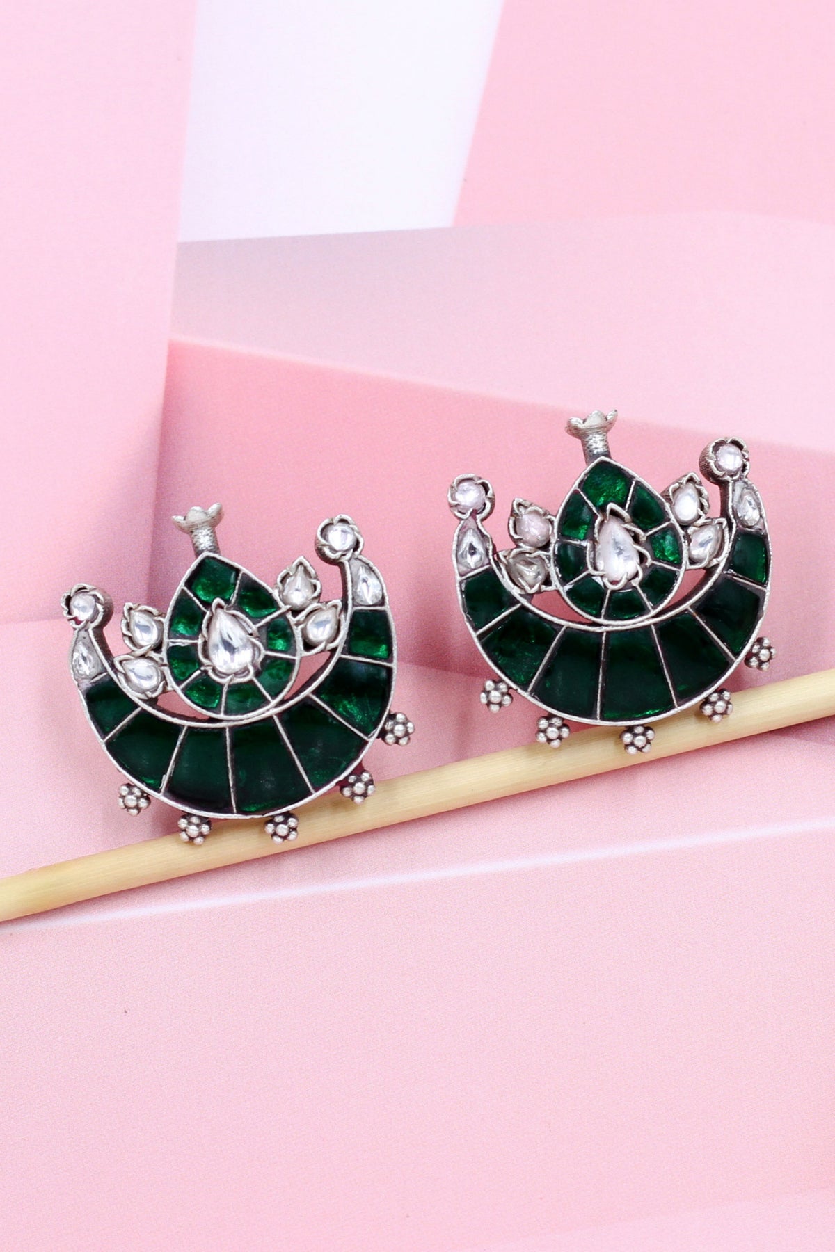 Black Silver Earrings