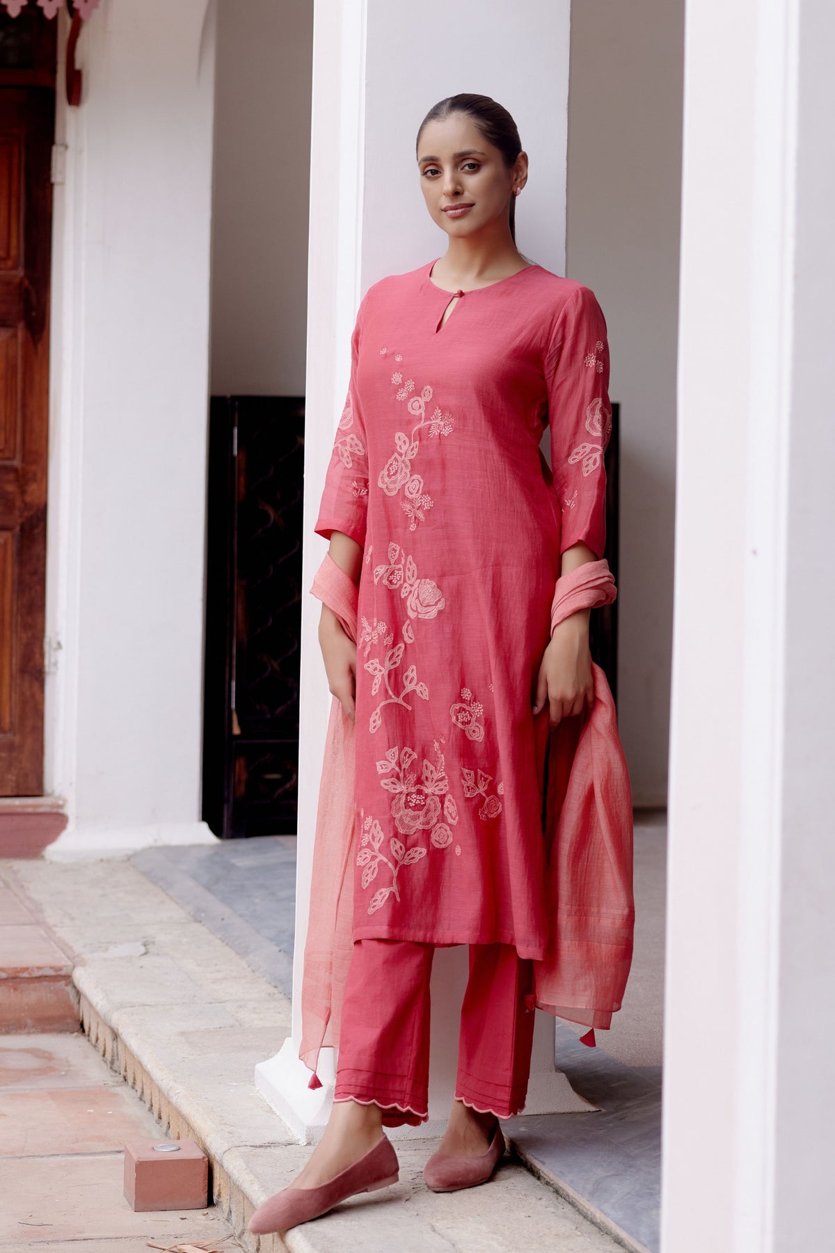 Rosewood Applique Kurta Set