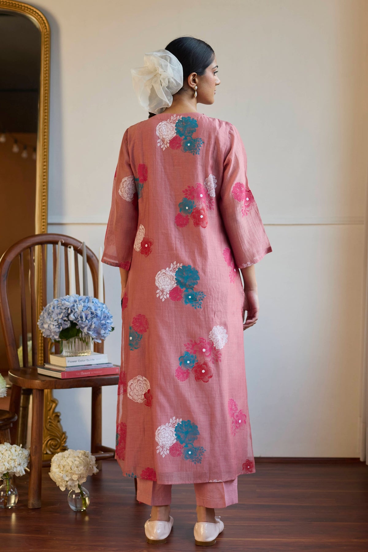 Rose Smocking Kurta Set