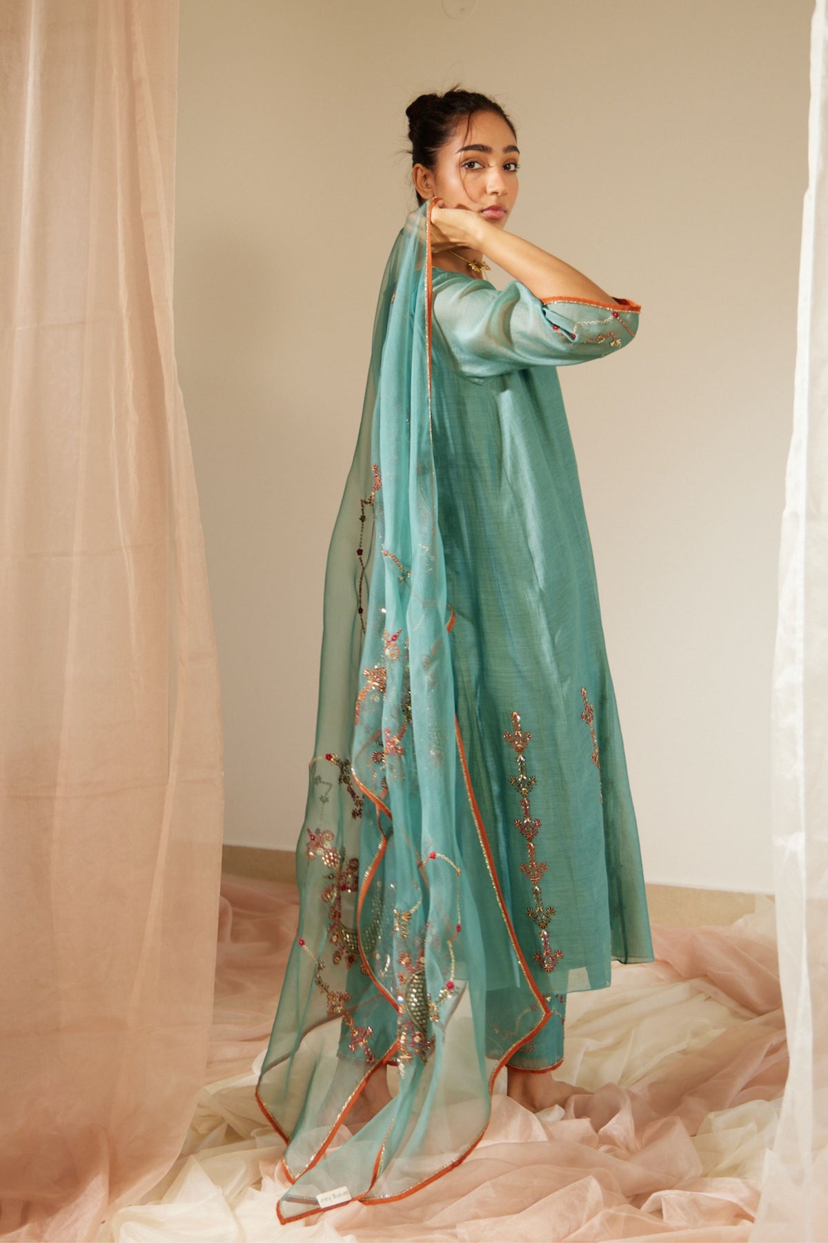 Blue Abir Dupatta